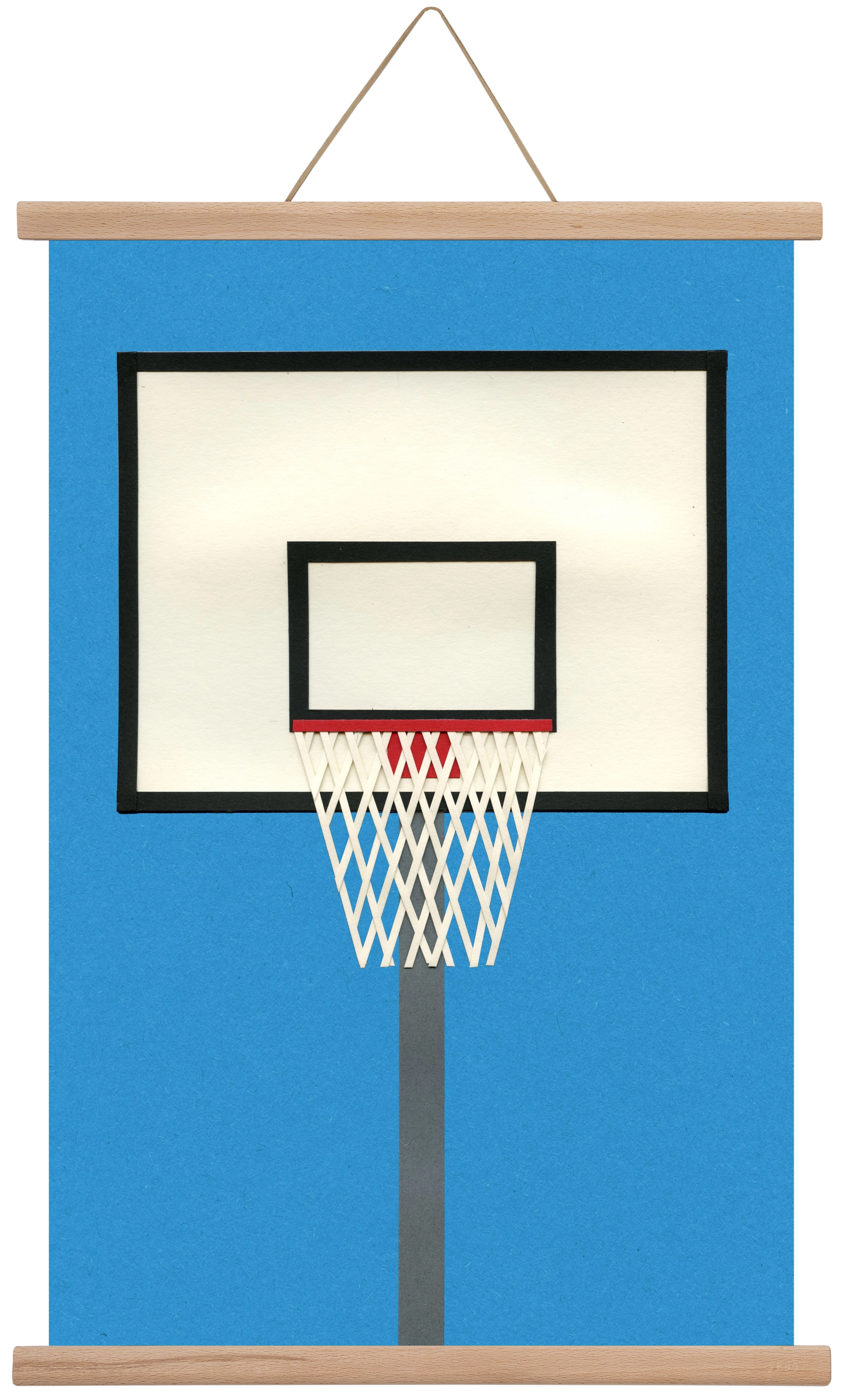 Oakland Basketball Team Blue, 40x60 cm (40x60 cm), Tölgy akasztó