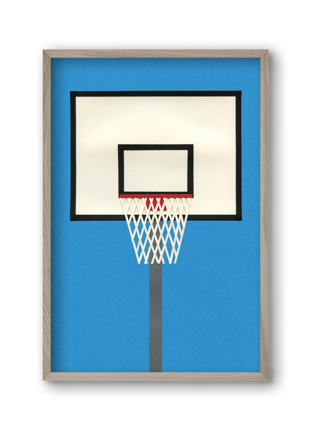 Oakland Basketball Team Blue, 30x45 cm (30x45 cm), Tölgy keret