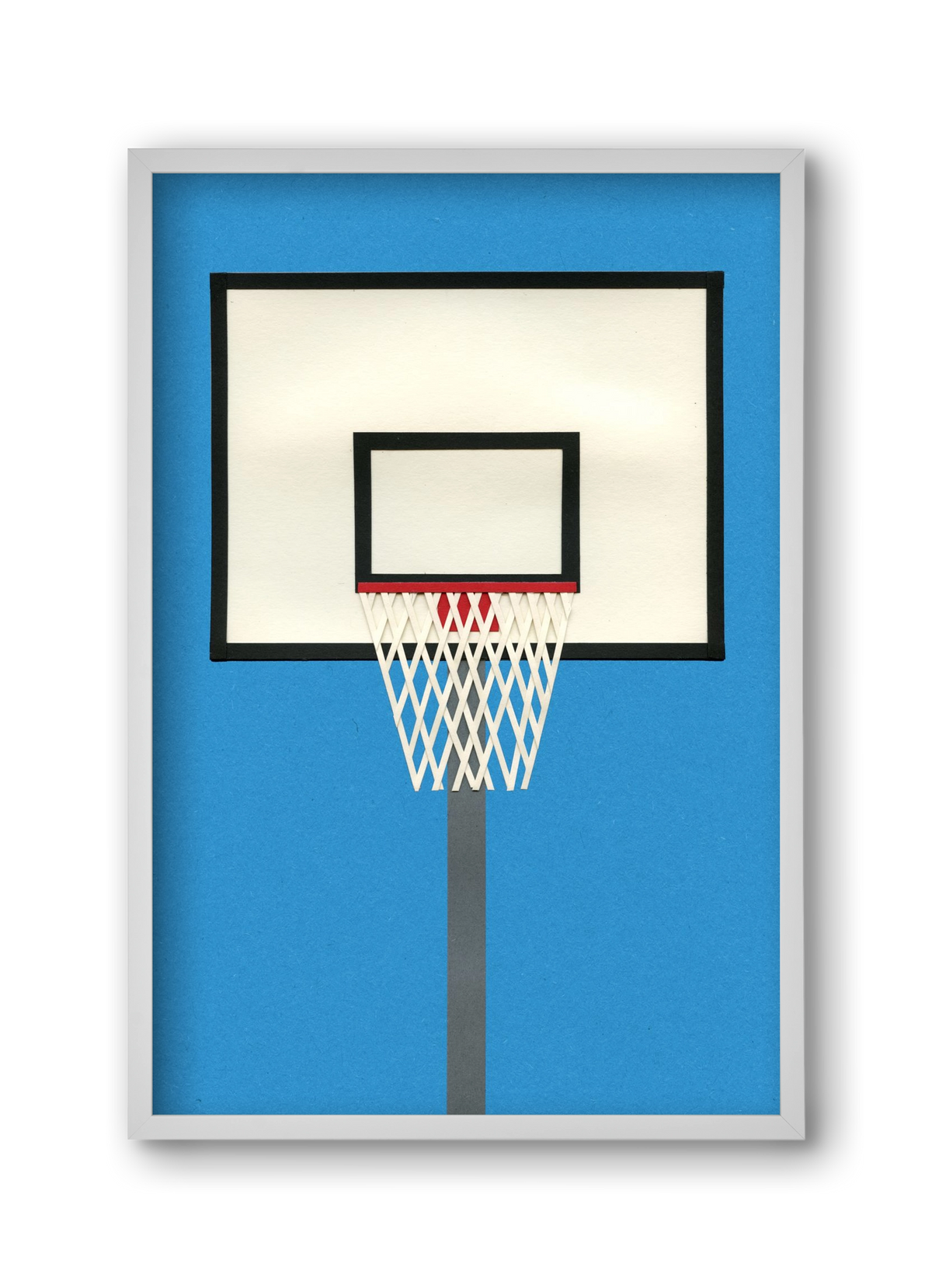 Oakland Basketball Team Blue, 30x45 cm (30x45 cm), Fehér keret