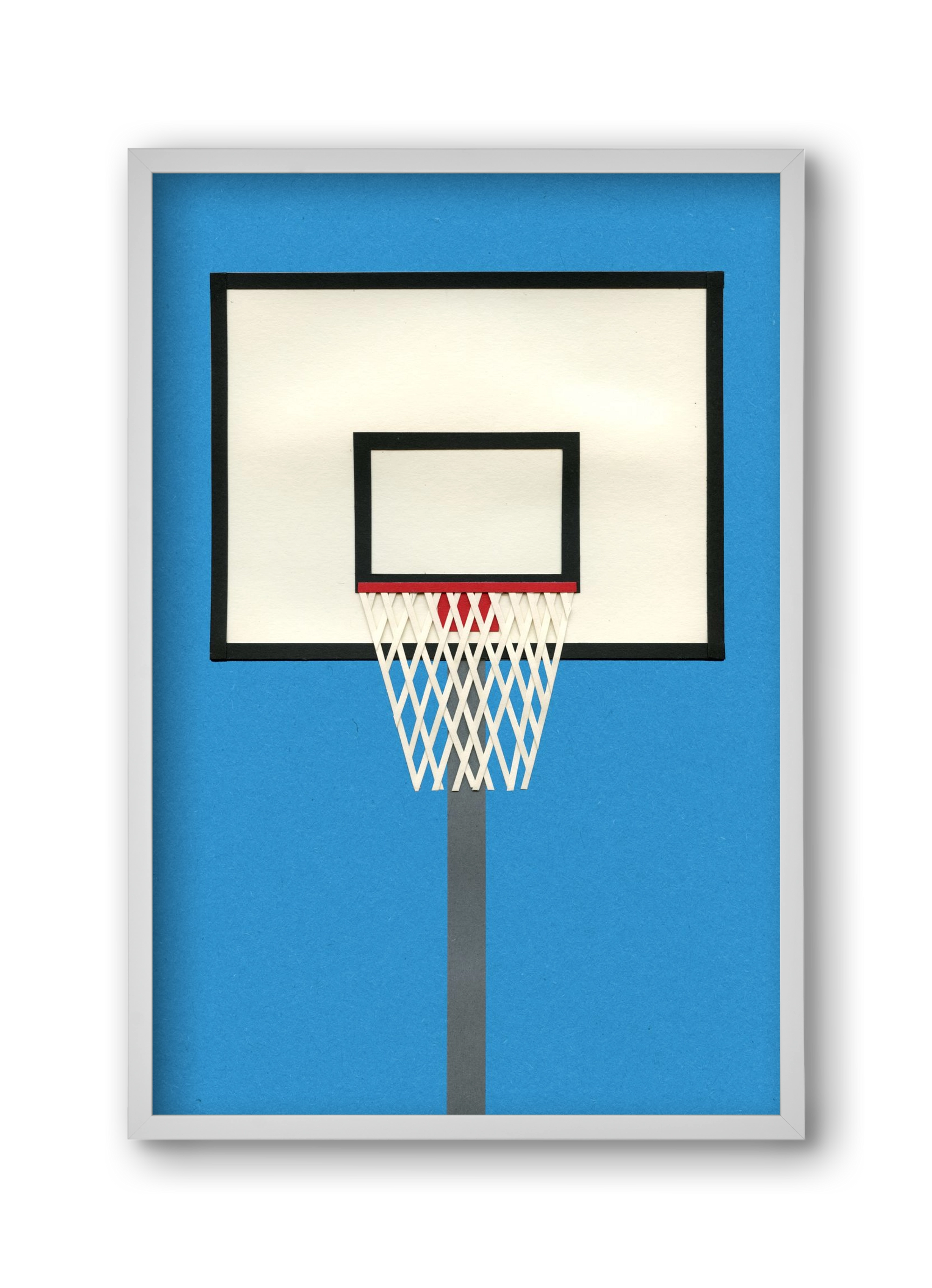 Oakland Basketball Team Blue, 30x45 cm (30x45 cm), Fehér keret