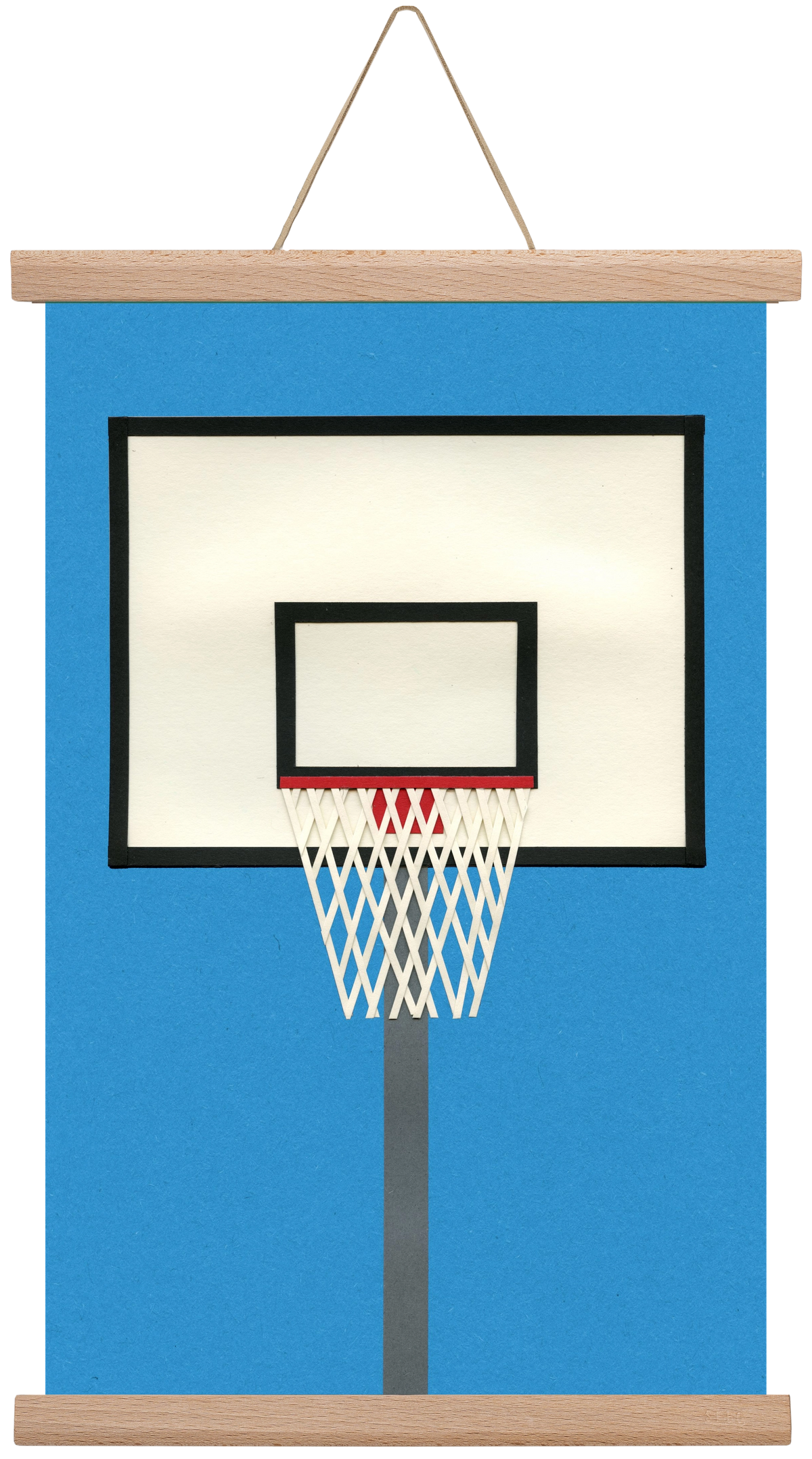 Oakland Basketball Team Blue, 30x45 cm (30x45 cm), Tölgy akasztó