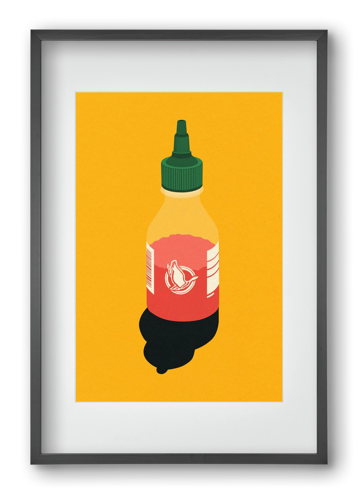 Chilli Sauce, 40x60 cm (30x45 cm), Fekete keret, paszpartuval