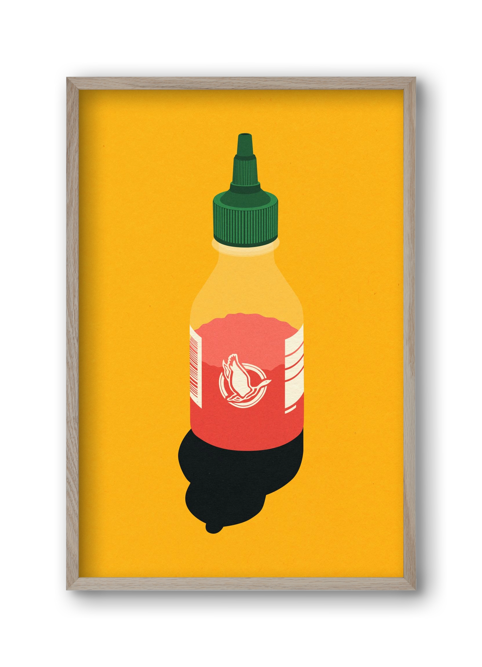 Chilli Sauce, 30x45 cm (30x45 cm), Tölgy keret