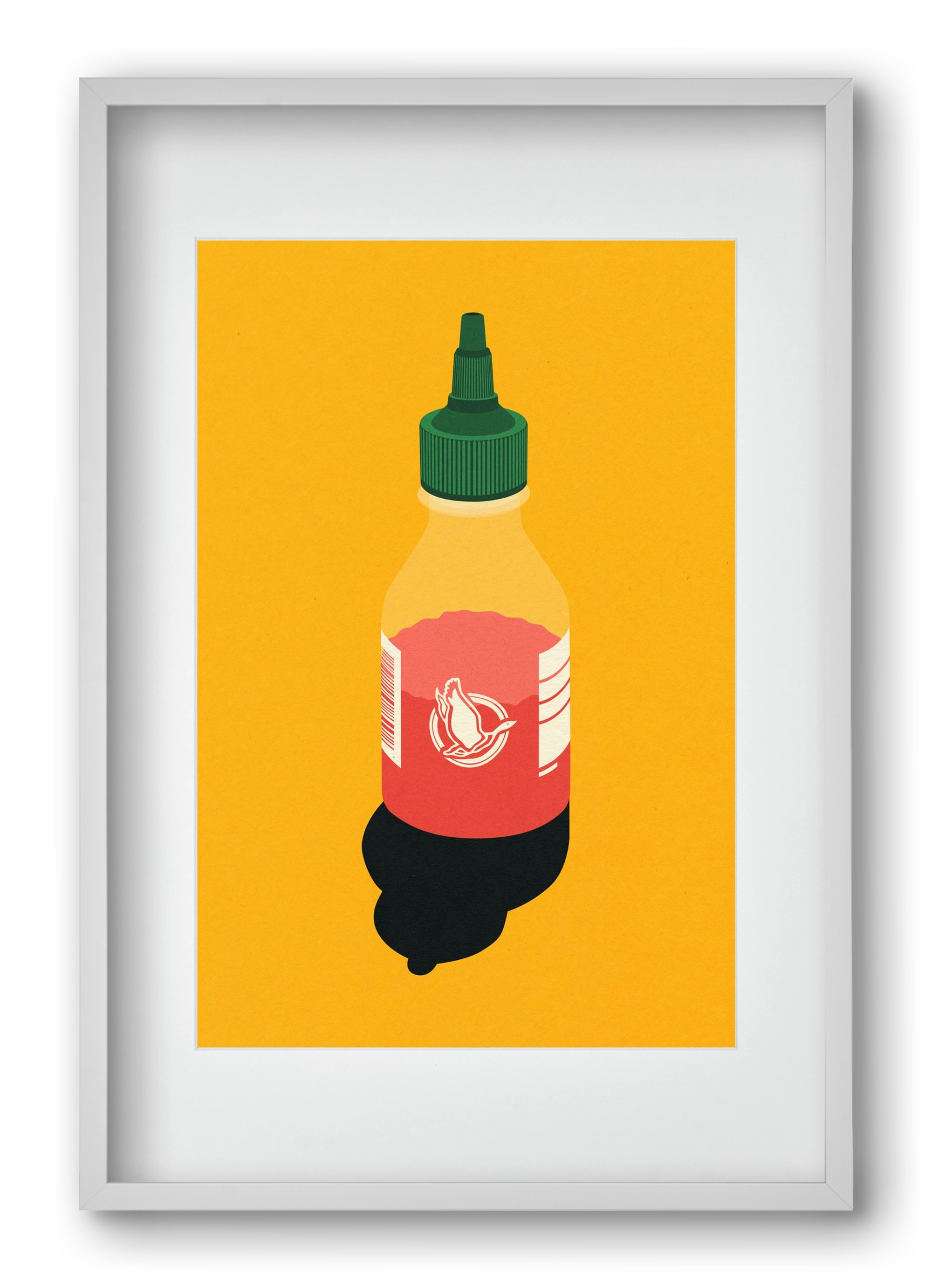 Chilli Sauce, 40x60 cm (30x45 cm), Fehér keret, paszpartuval