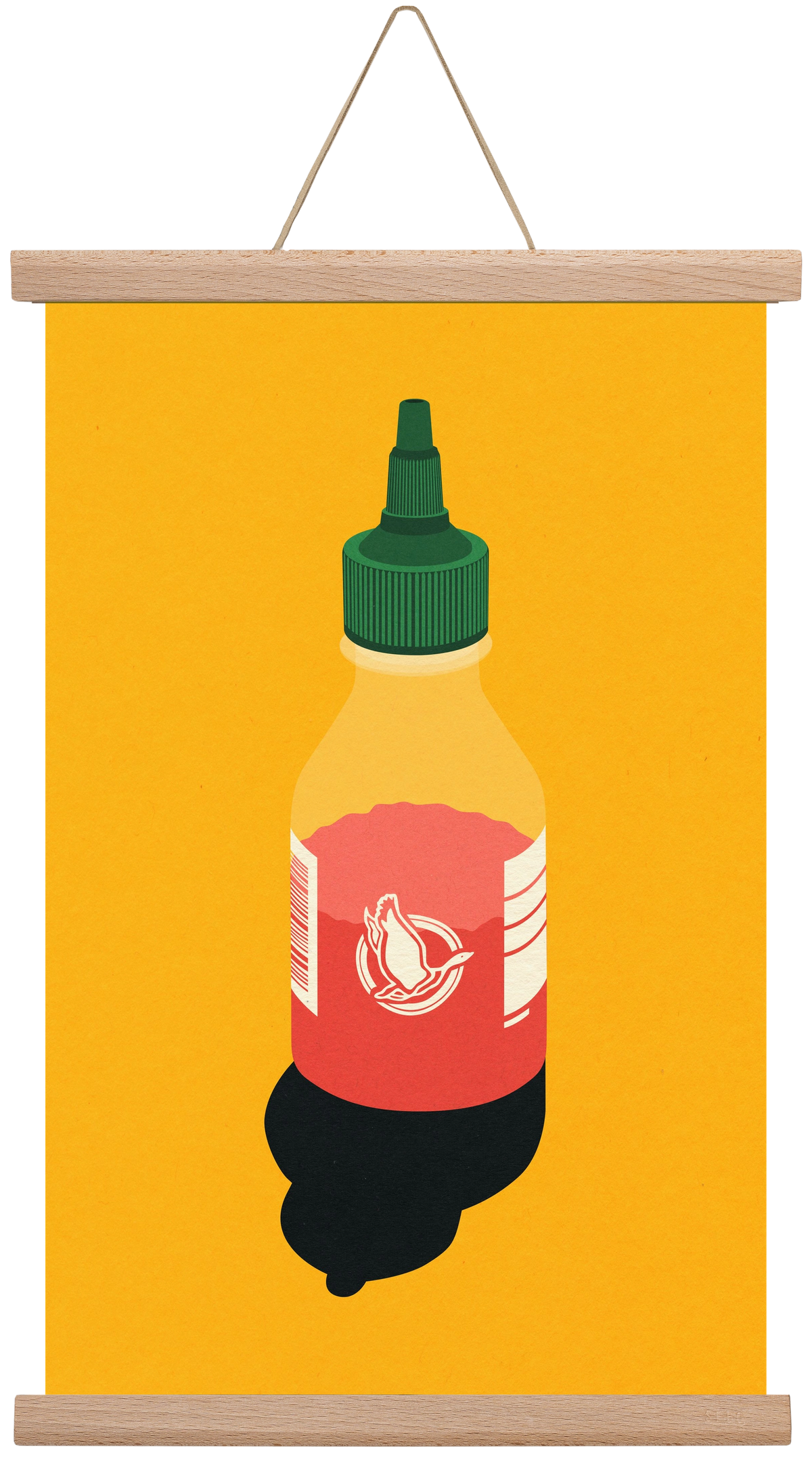 Chilli Sauce, 30x45 cm (30x45 cm), Tölgy akasztó