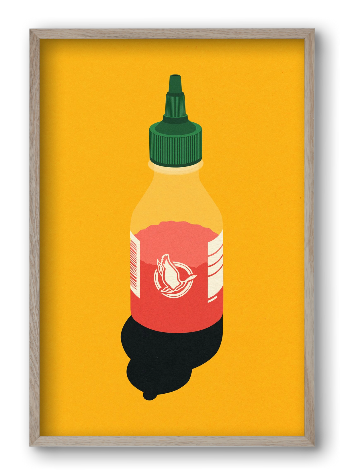 Chilli Sauce, 40x60 cm (40x60 cm), Tölgy keret