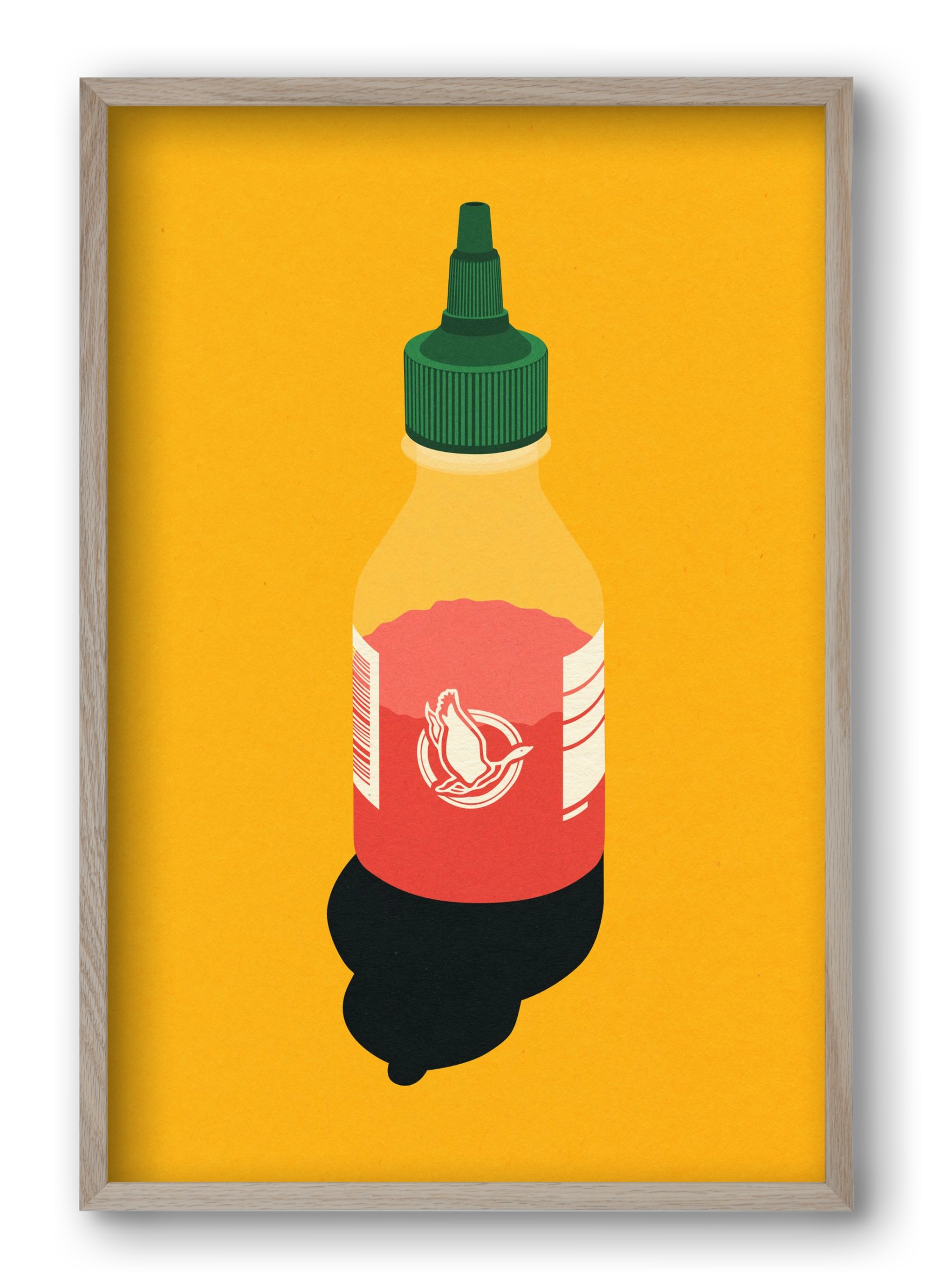 Chilli Sauce, 40x60 cm (40x60 cm), Tölgy keret