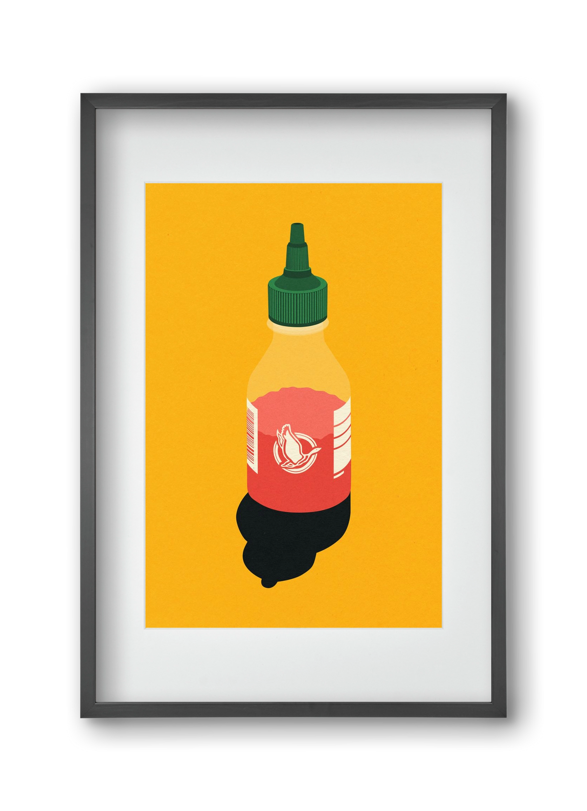 Chilli Sauce, 30x45 cm (20x30 cm), Fekete keret, paszpartuval