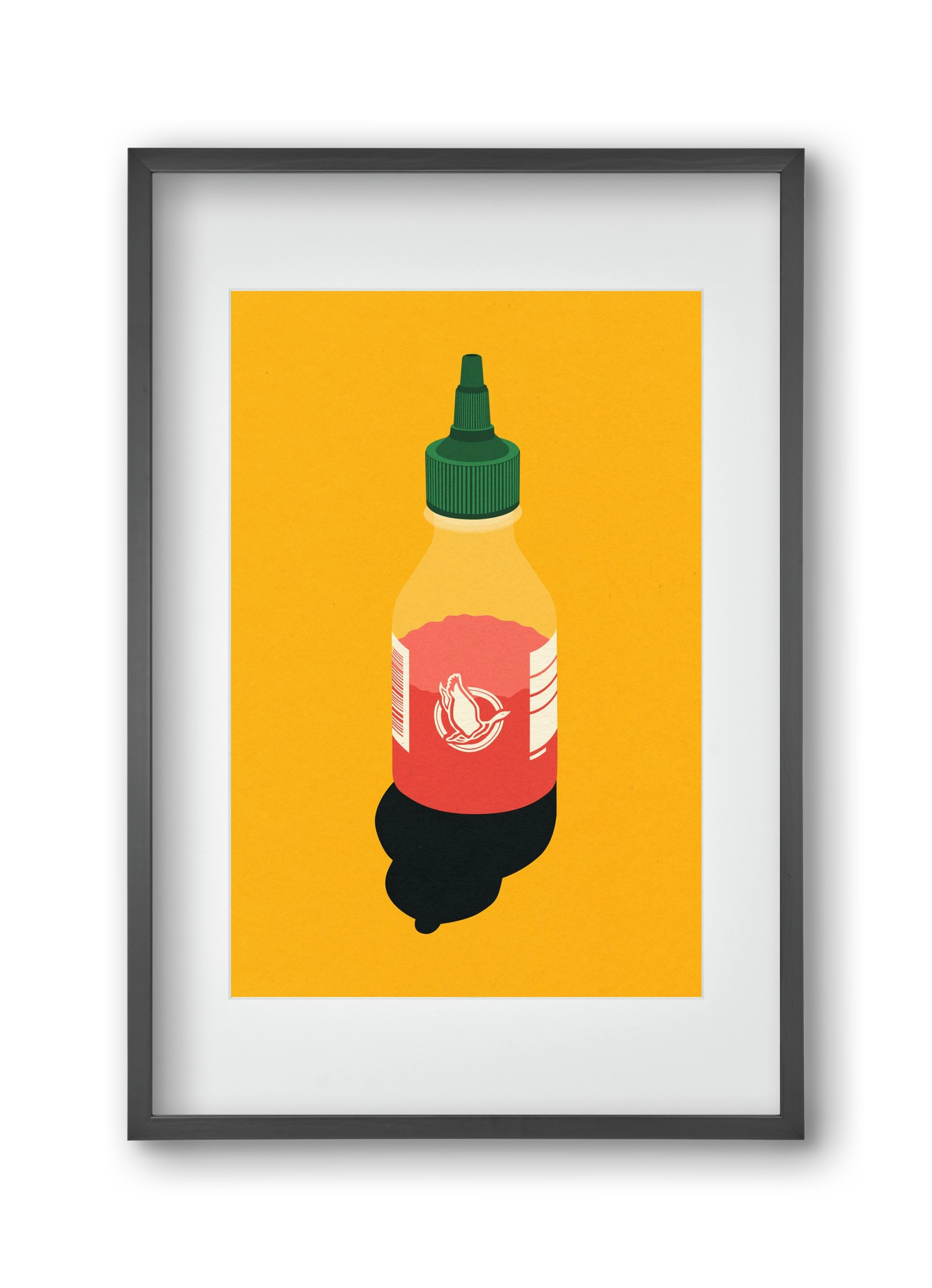 Chilli Sauce, 30x45 cm (20x30 cm), Fekete keret, paszpartuval