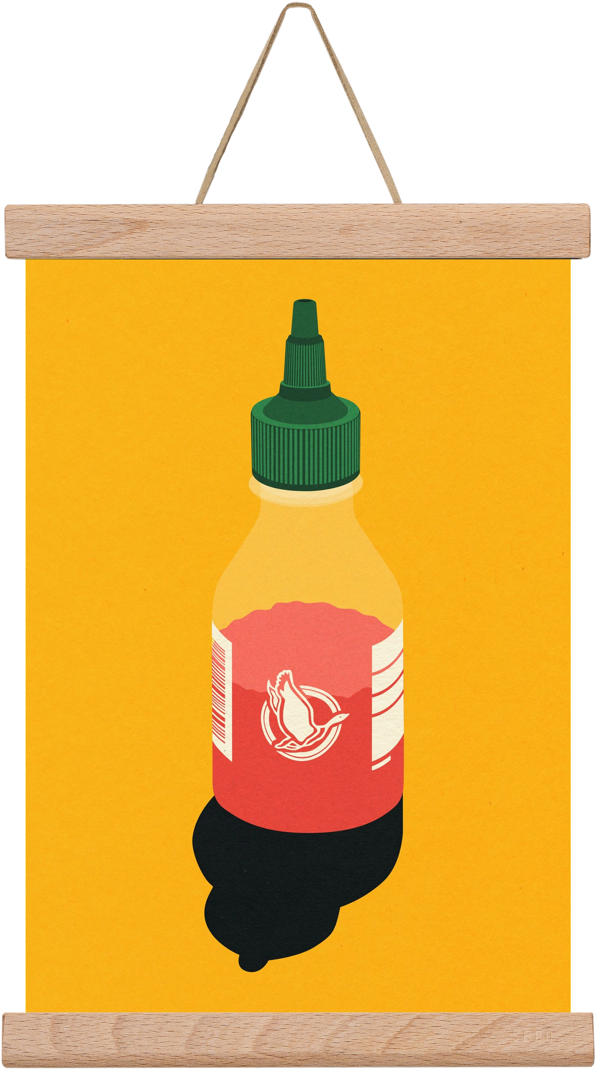 Chilli Sauce, 20x30 cm (20x30 cm), Tölgy akasztó