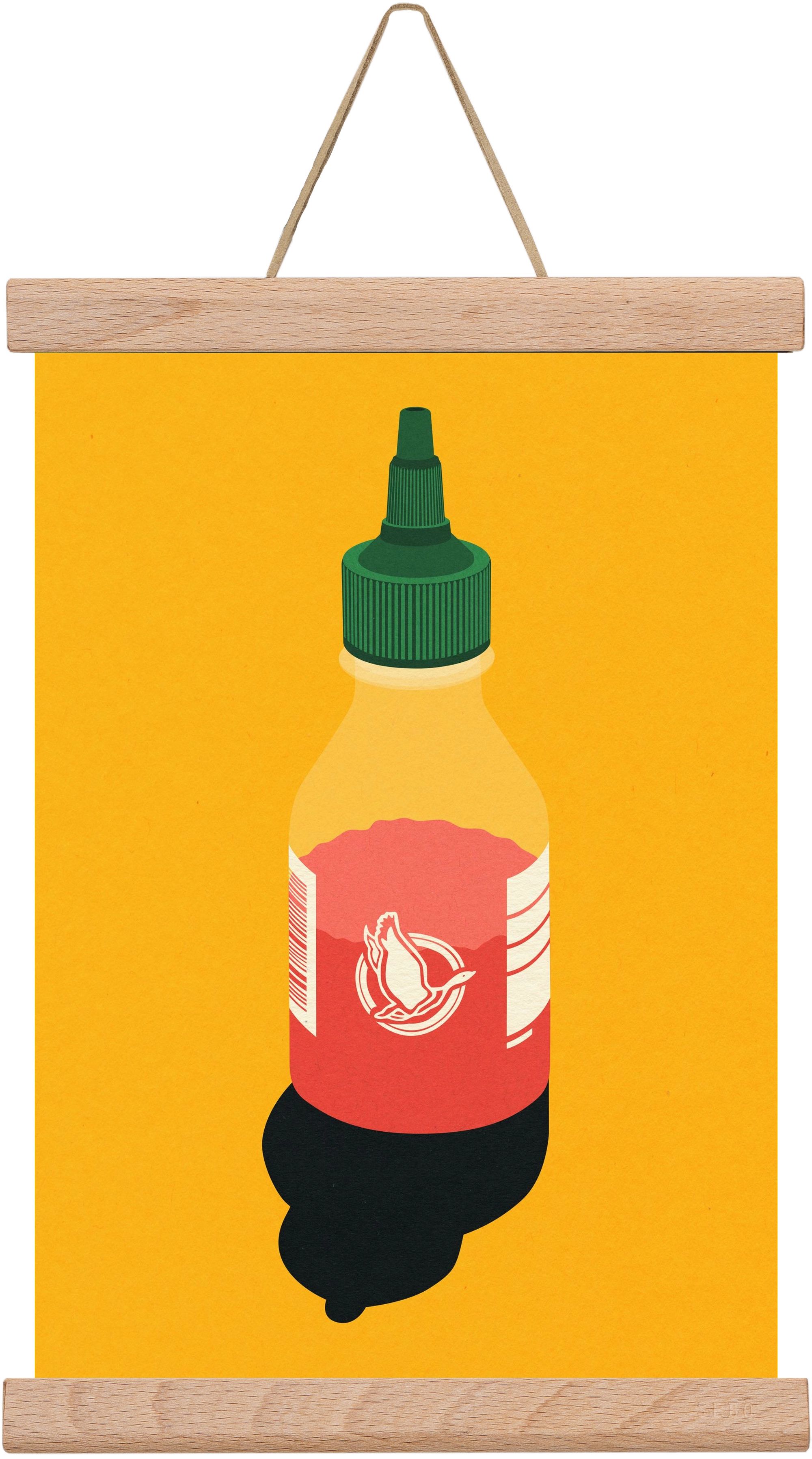 Chilli Sauce, 20x30 cm (20x30 cm), Tölgy akasztó