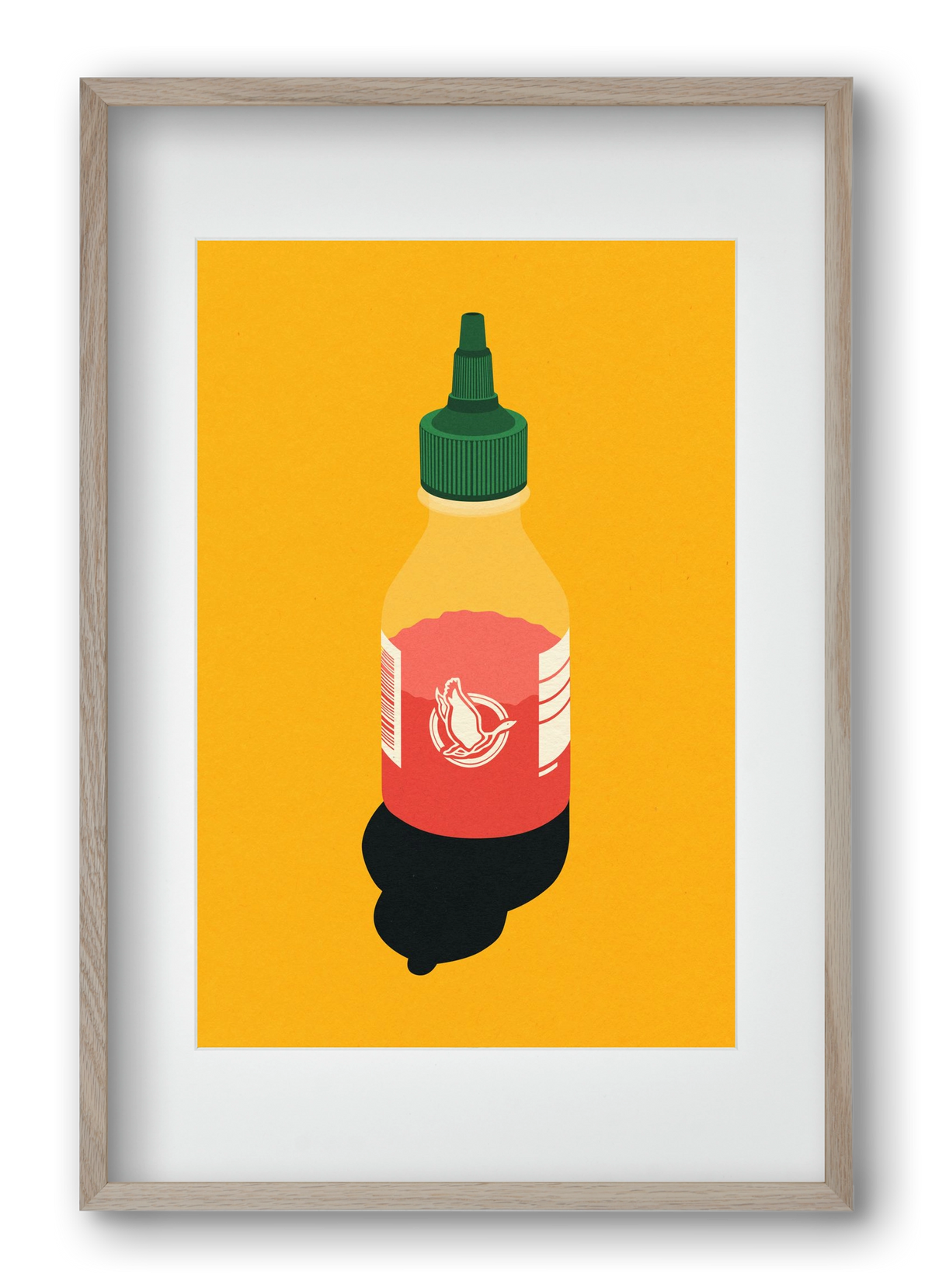 Chilli Sauce, 40x60 cm (30x45 cm), Tölgy keret, paszpartuval