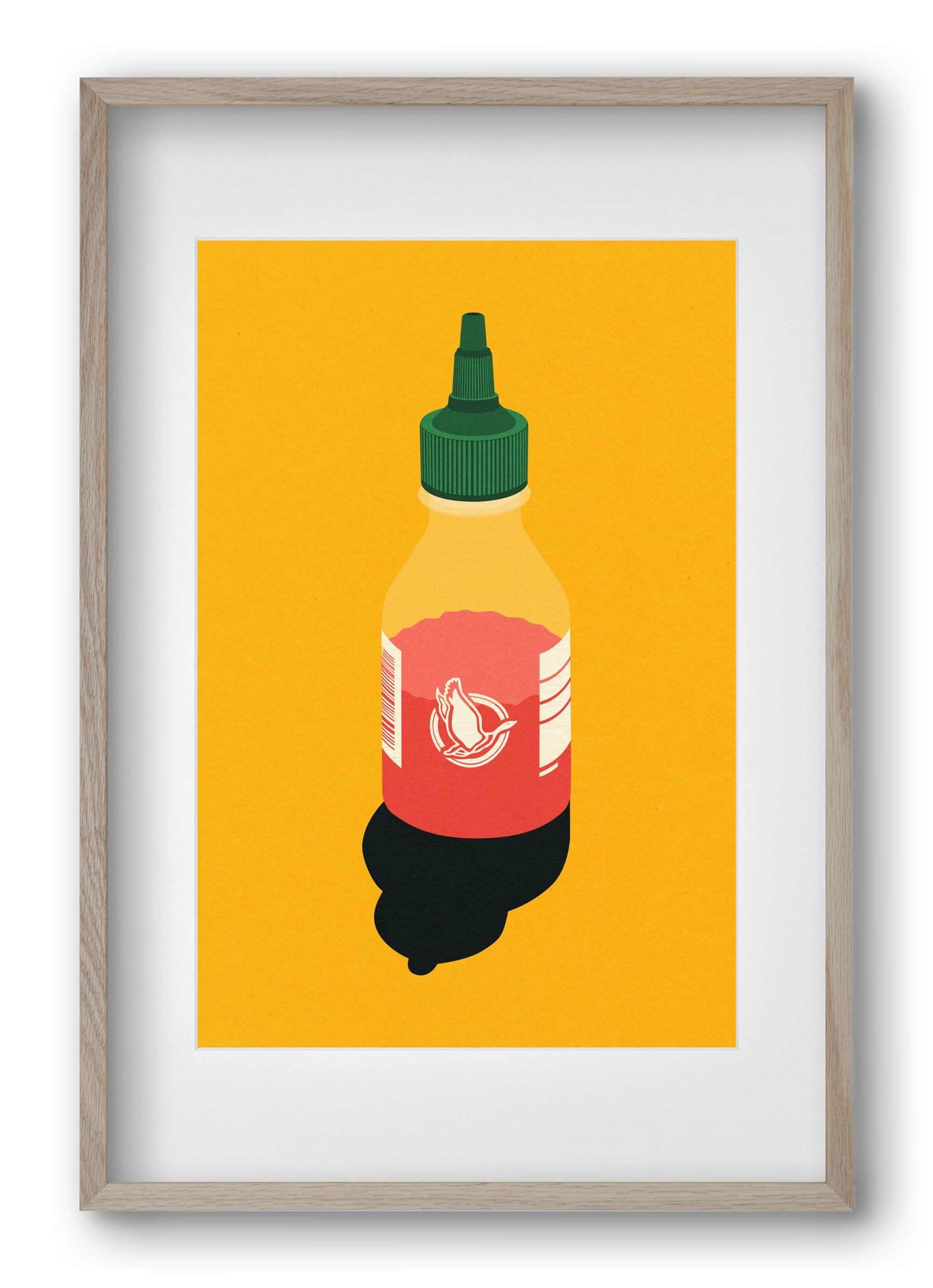 Chilli Sauce, 40x60 cm (30x45 cm), Tölgy keret, paszpartuval