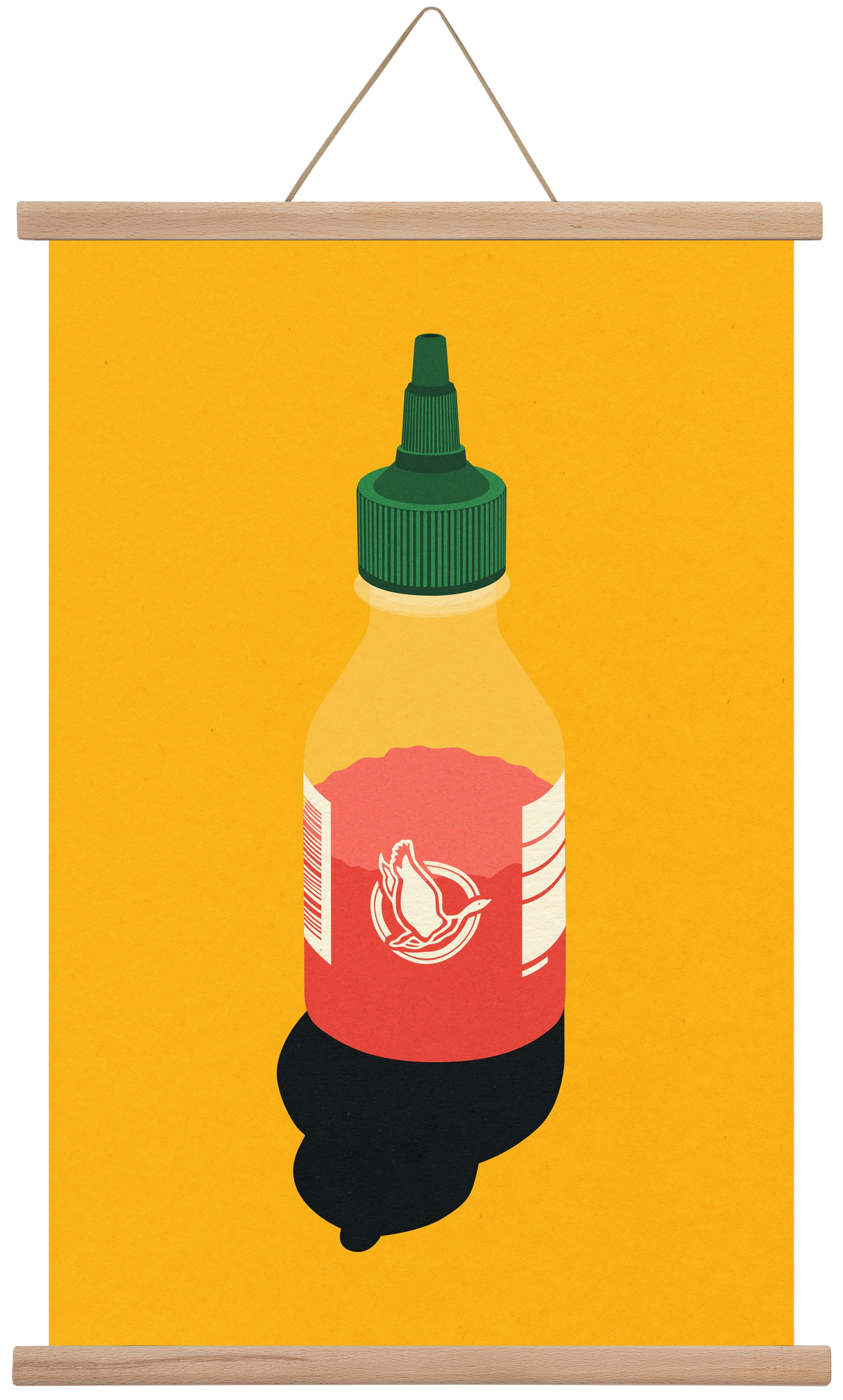 Chilli Sauce, 40x60 cm (40x60 cm), Tölgy akasztó