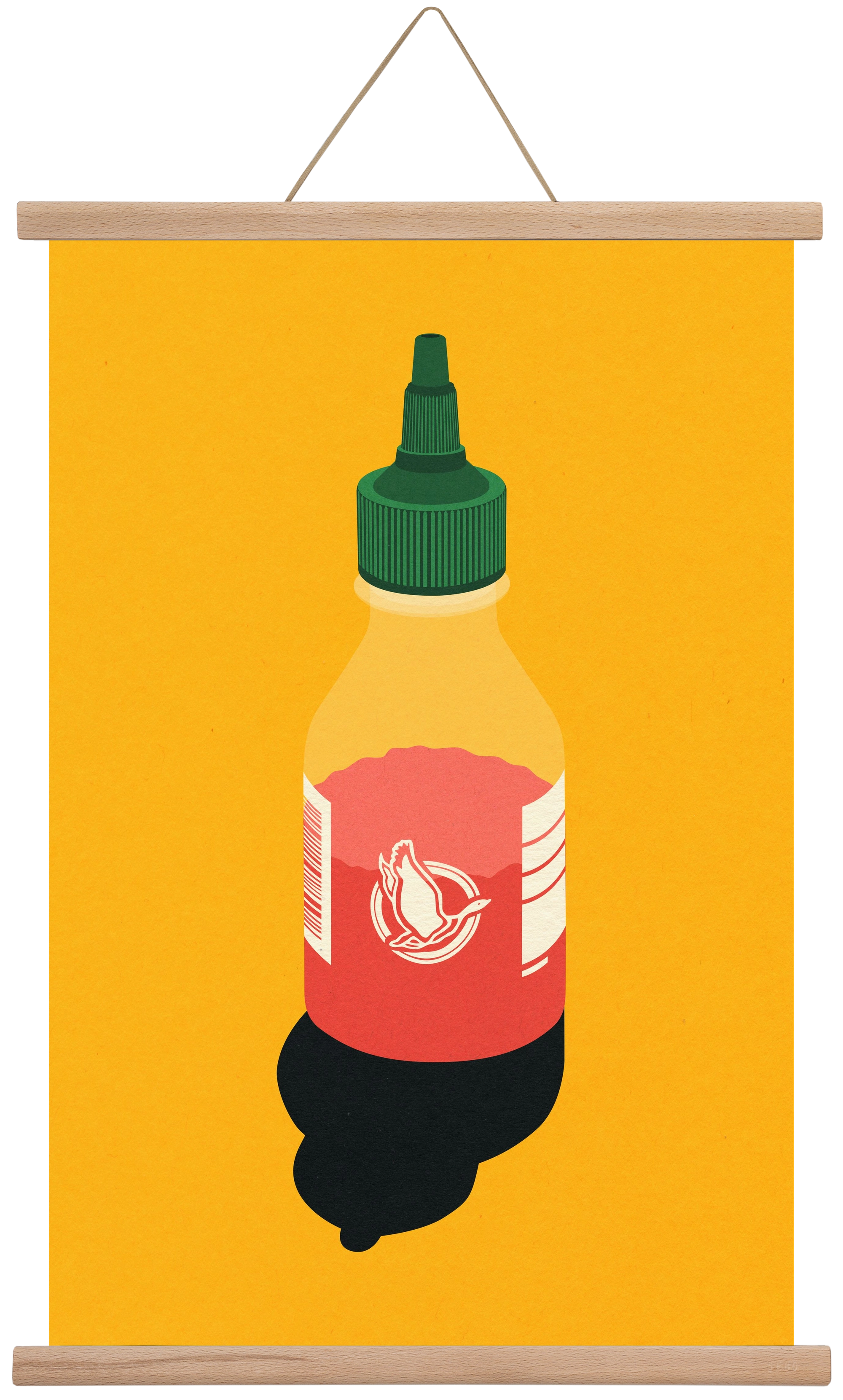 Chilli Sauce, 40x60 cm (40x60 cm), Tölgy akasztó