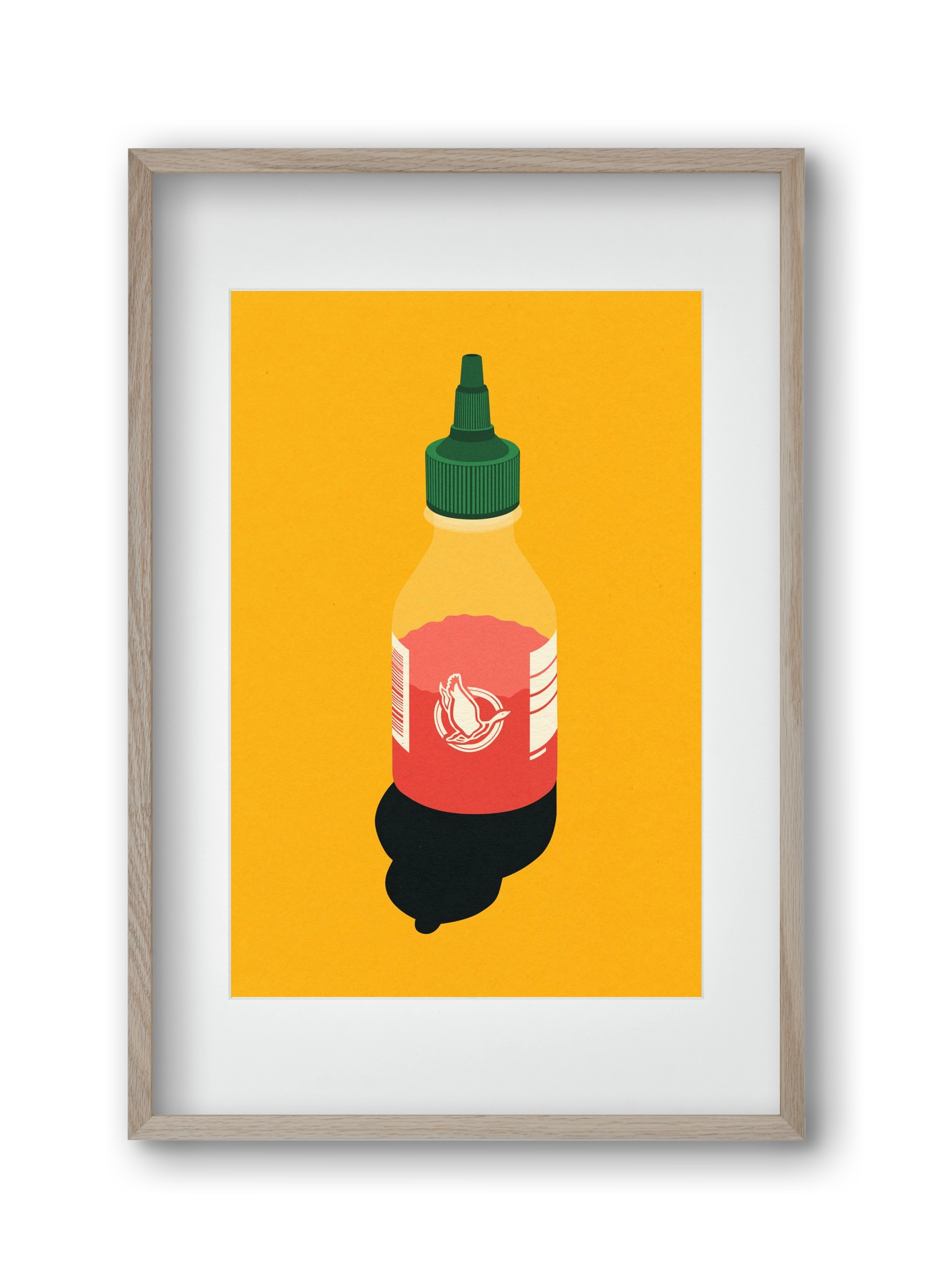 Chilli Sauce, 30x45 cm (20x30 cm), Tölgy keret, paszpartuval