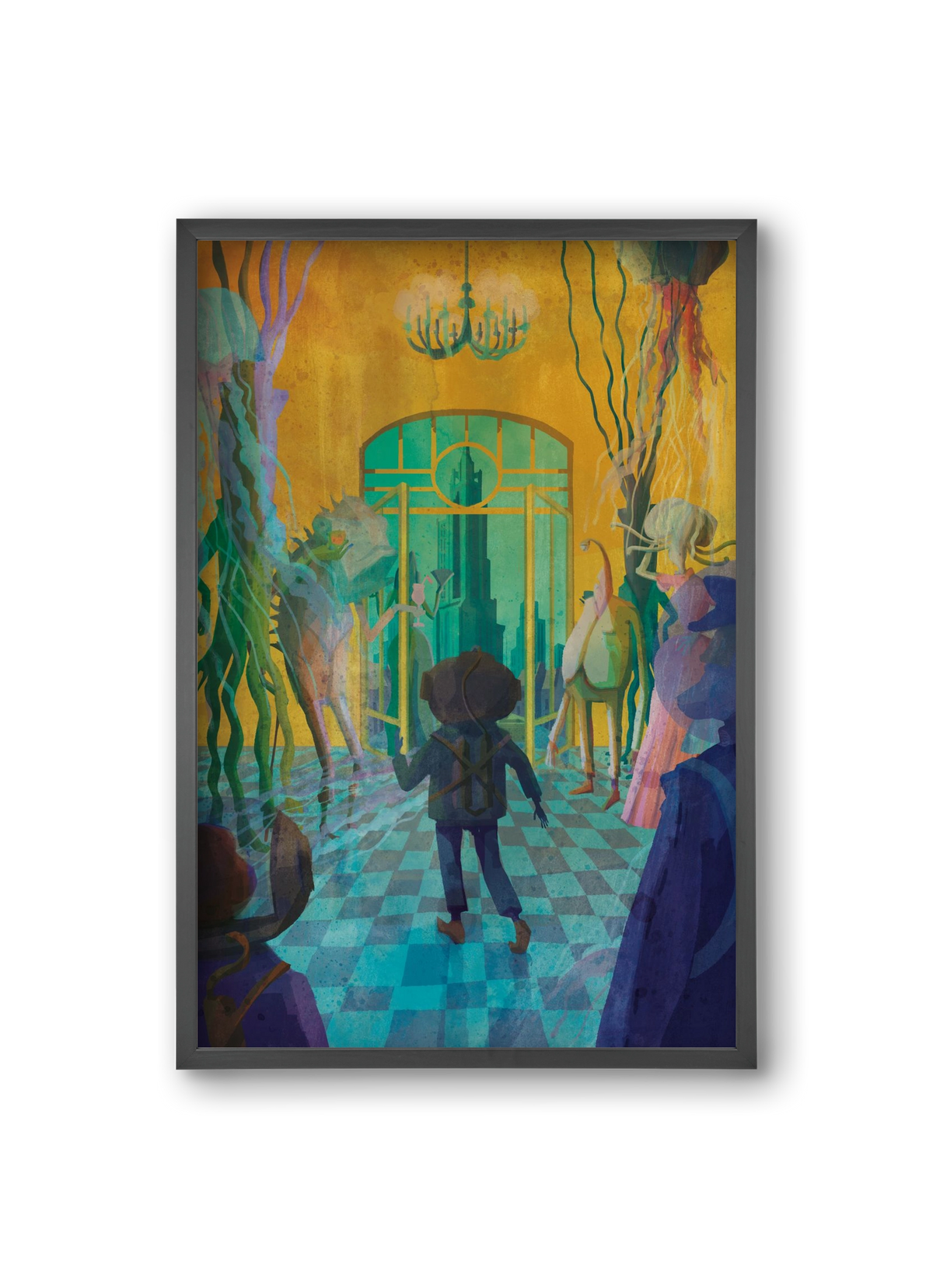 Underwater ball, 20x30 cm (20x30 cm), Fekete keret