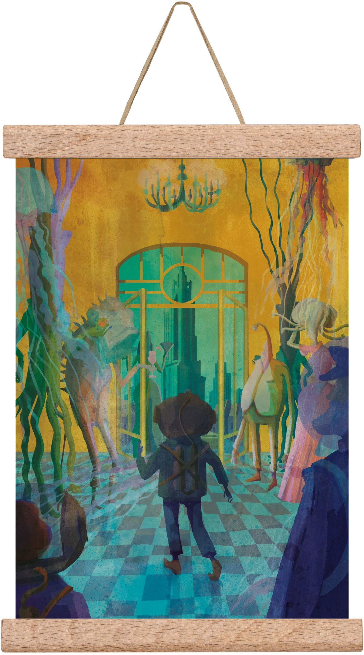 Underwater ball, 20x30 cm (20x30 cm), Tölgy akasztó