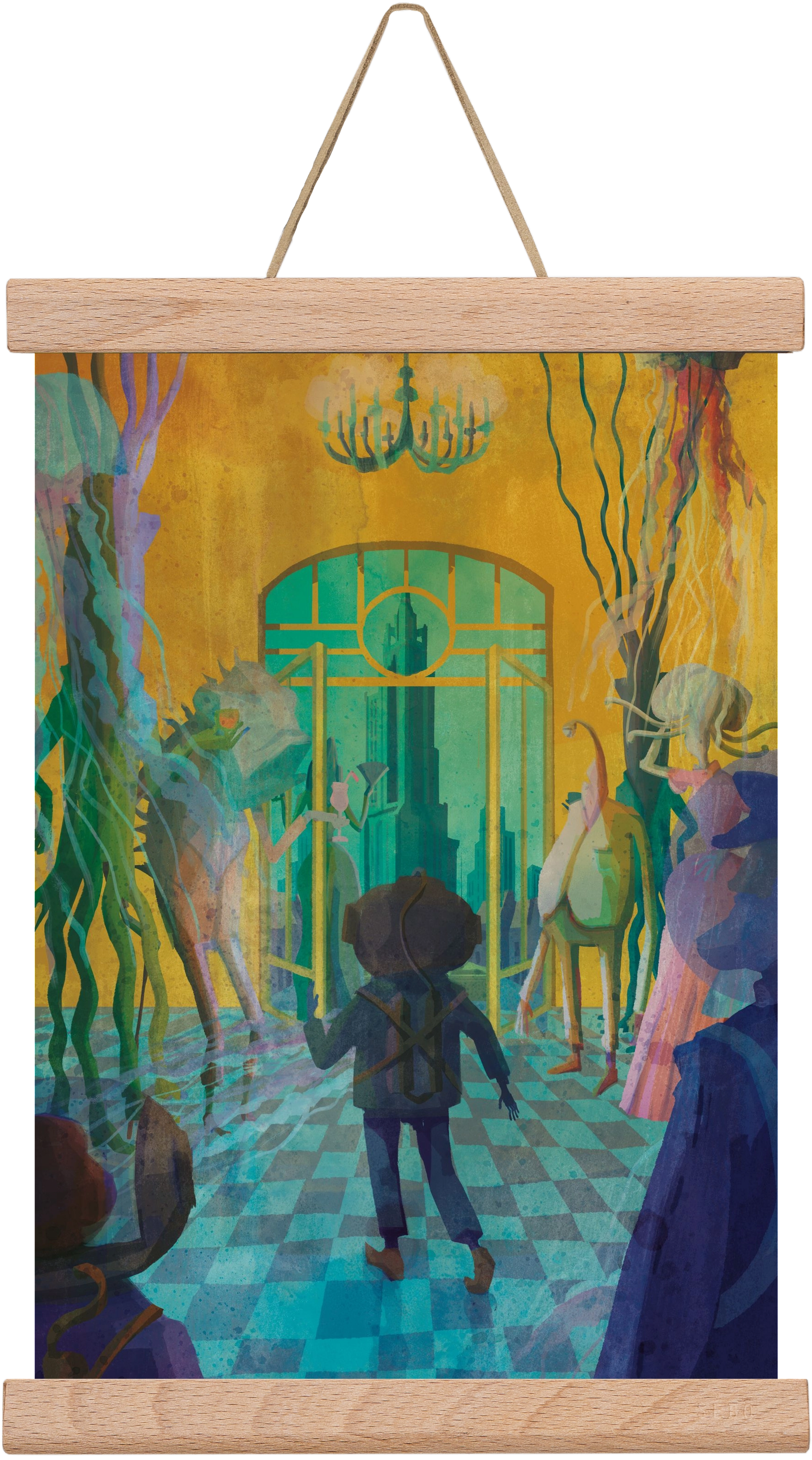 Underwater ball, 20x30 cm (20x30 cm), Tölgy akasztó