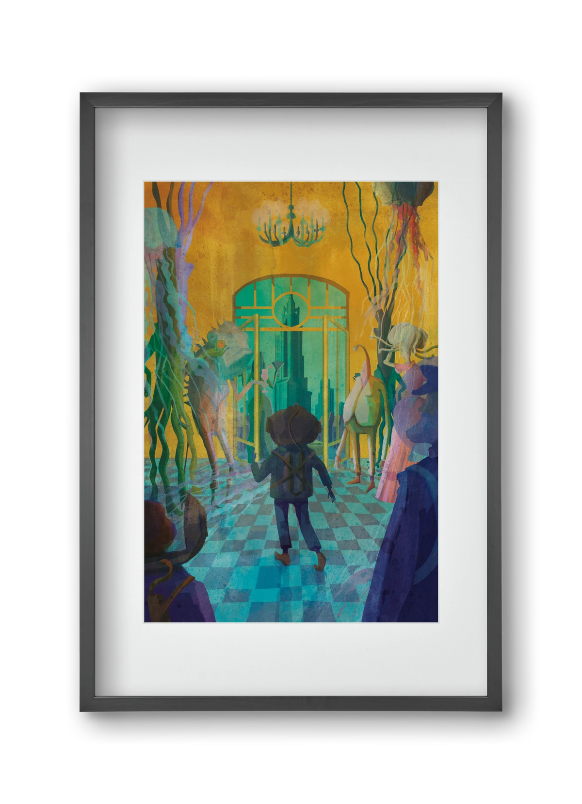 Underwater ball, 30x45 cm (20x30 cm), Fekete keret, paszpartuval