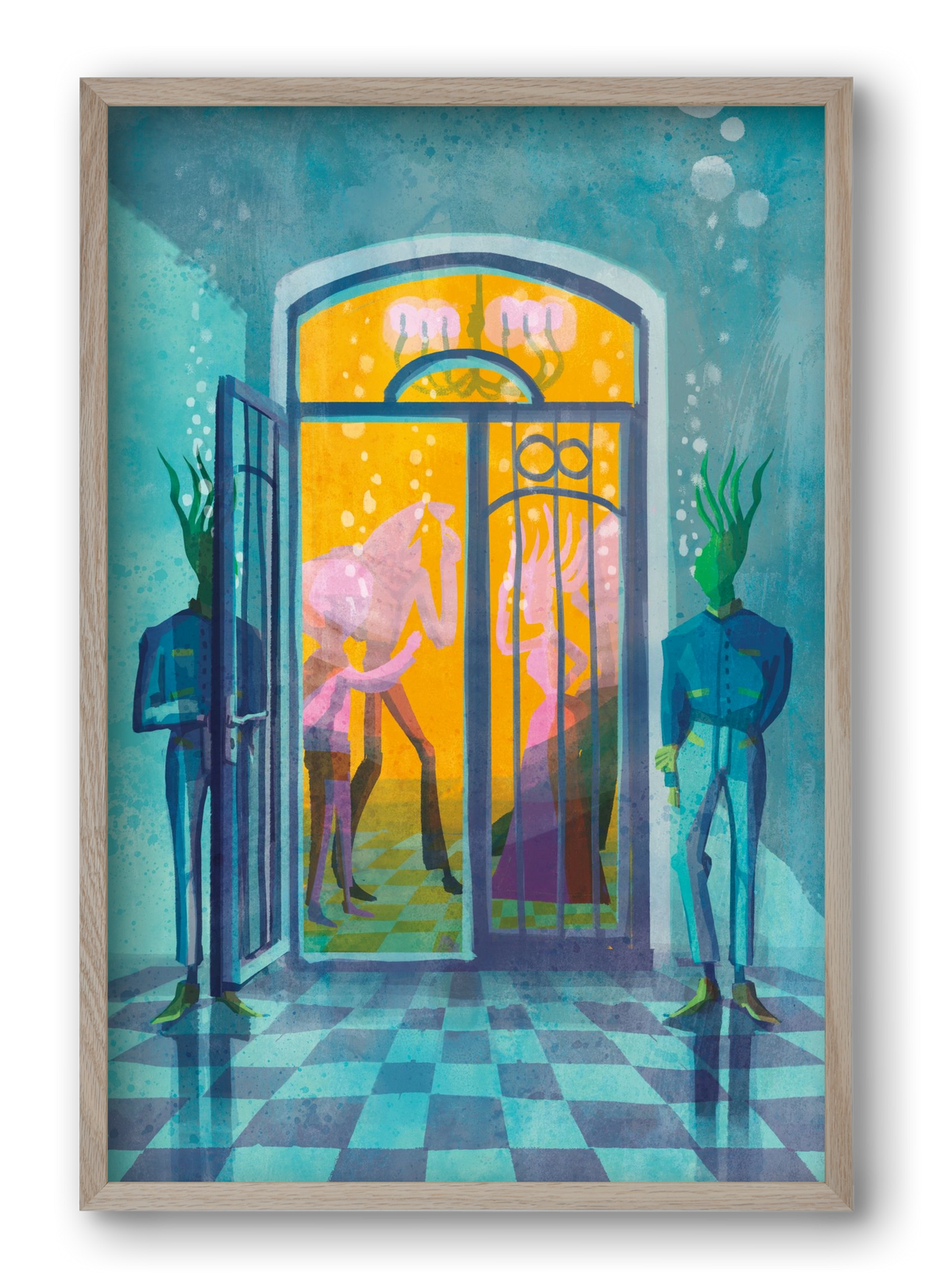 Door guards, 40x60 cm (40x60 cm), Tölgy keret