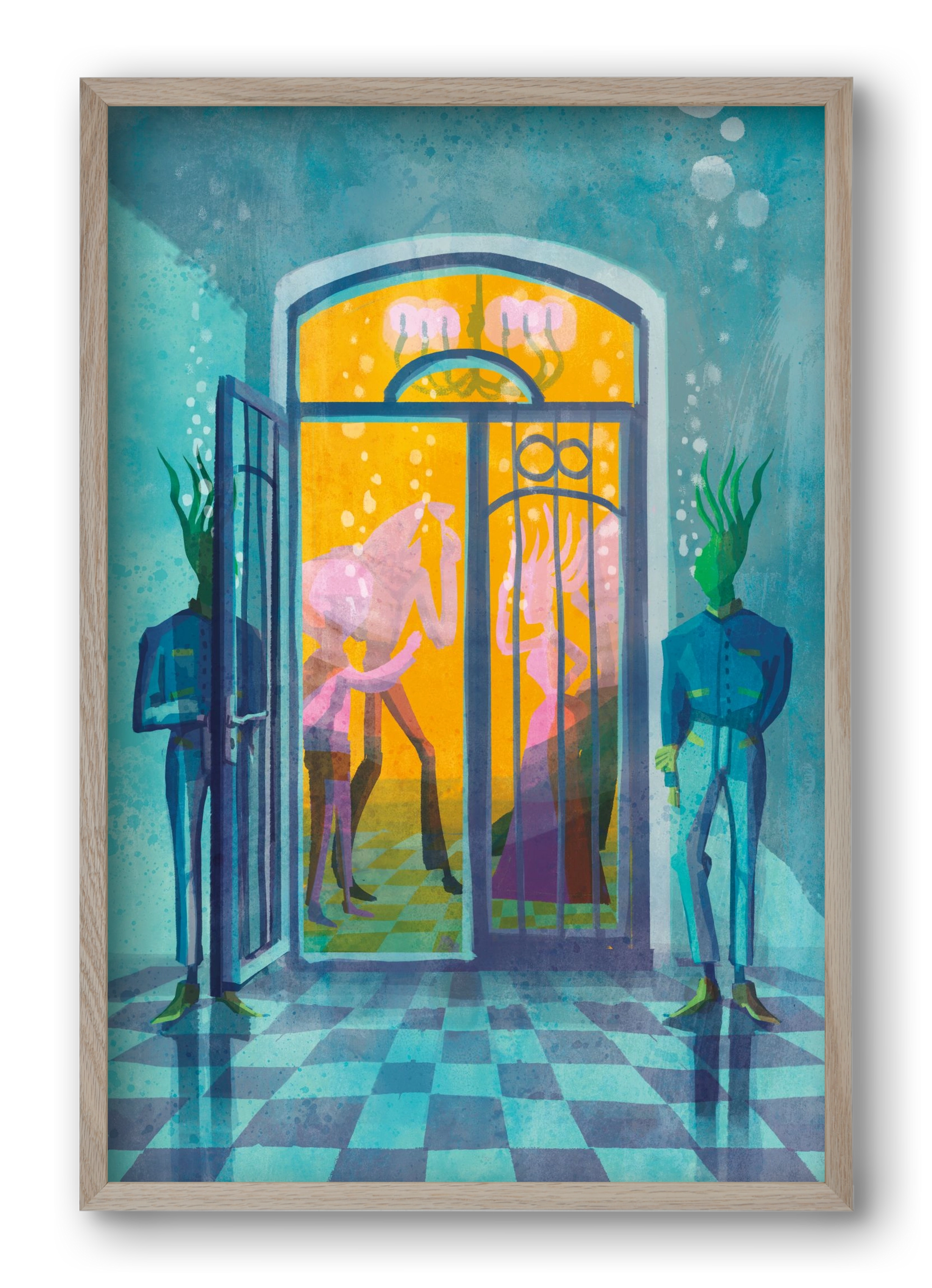 Door guards, 40x60 cm (40x60 cm), Tölgy keret