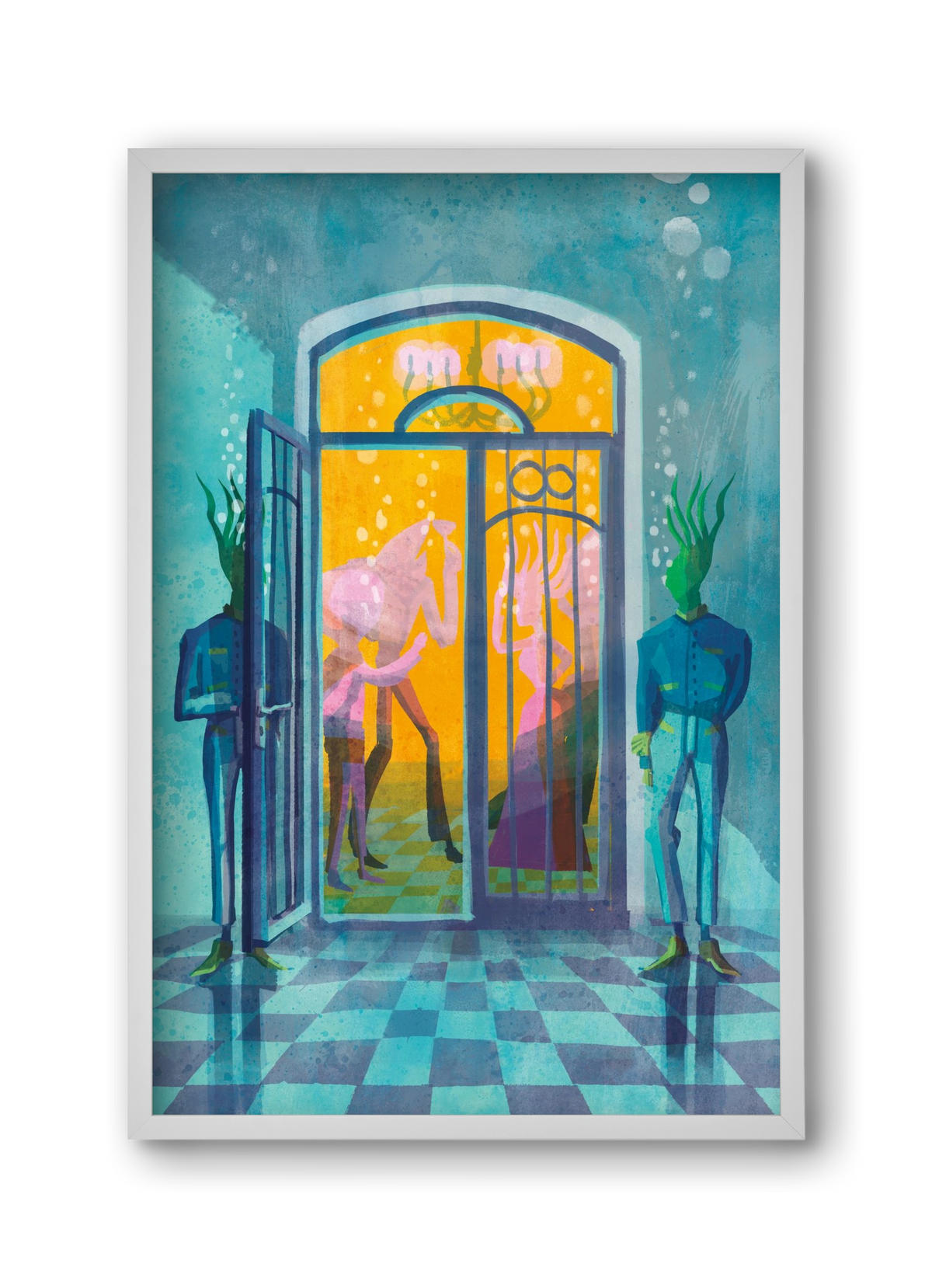 Door guards, 30x45 cm (30x45 cm), Fehér keret