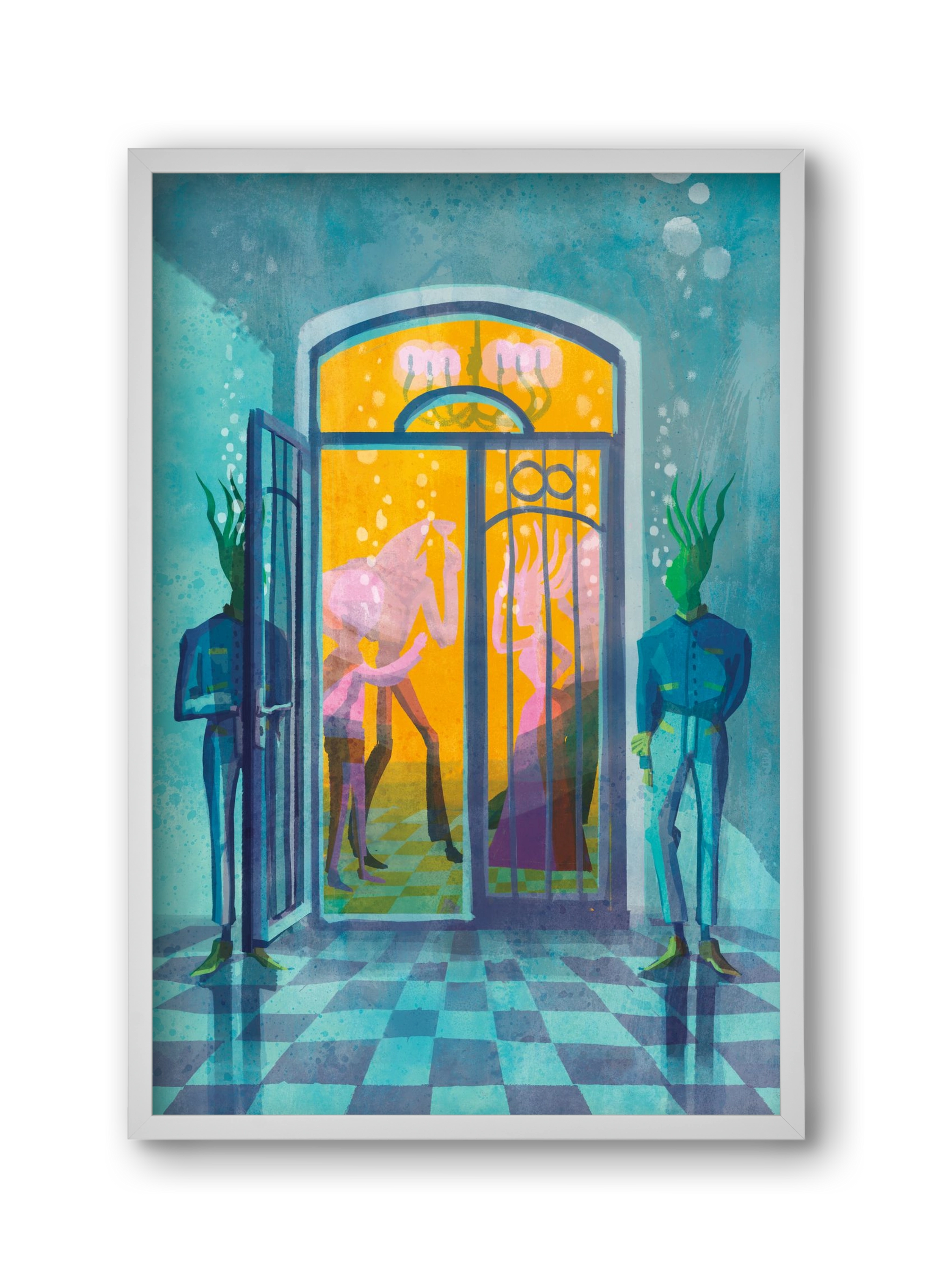 Door guards, 30x45 cm (30x45 cm), Fehér keret