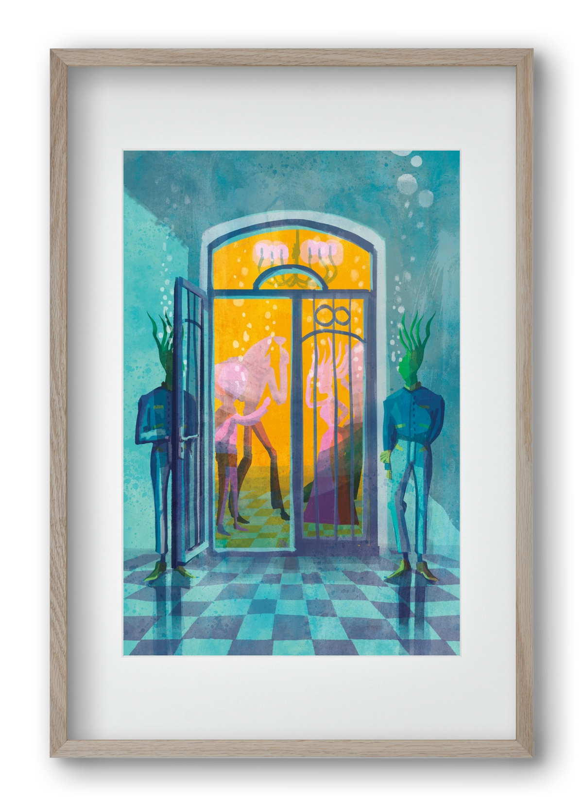 Door guards, 40x60 cm (30x45 cm), Tölgy keret, paszpartuval