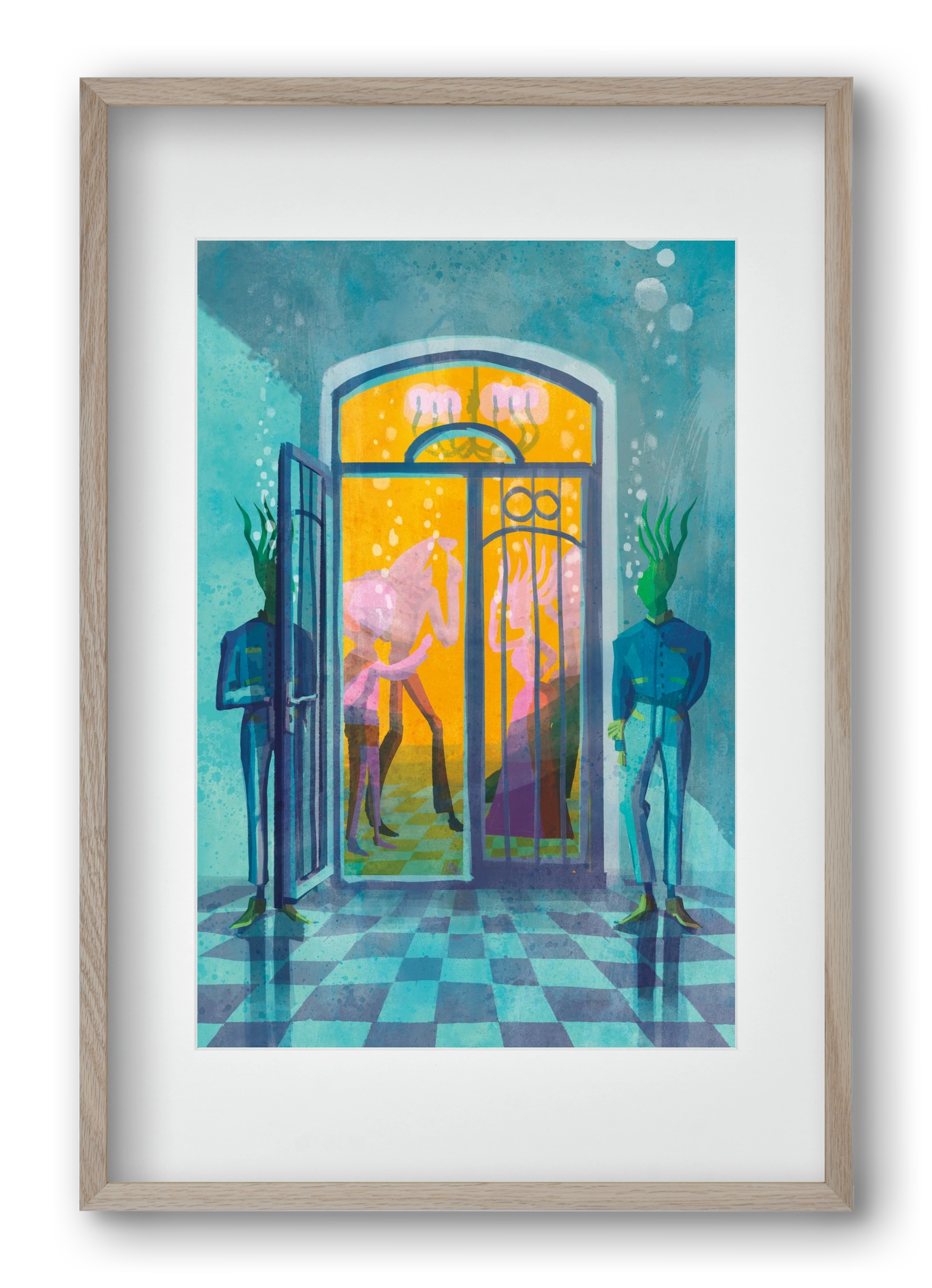 Door guards, 40x60 cm (30x45 cm), Tölgy keret, paszpartuval