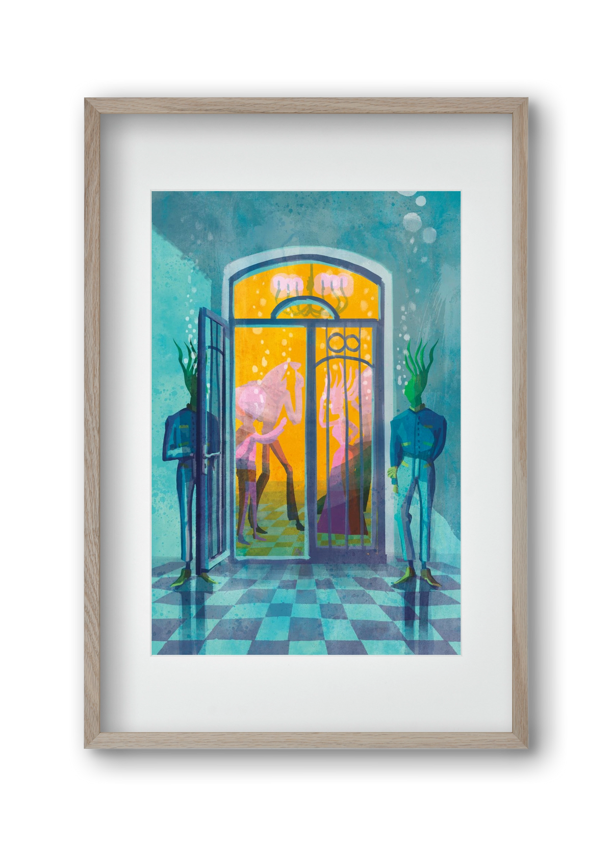 Door guards, 30x45 cm (20x30 cm), Tölgy keret, paszpartuval