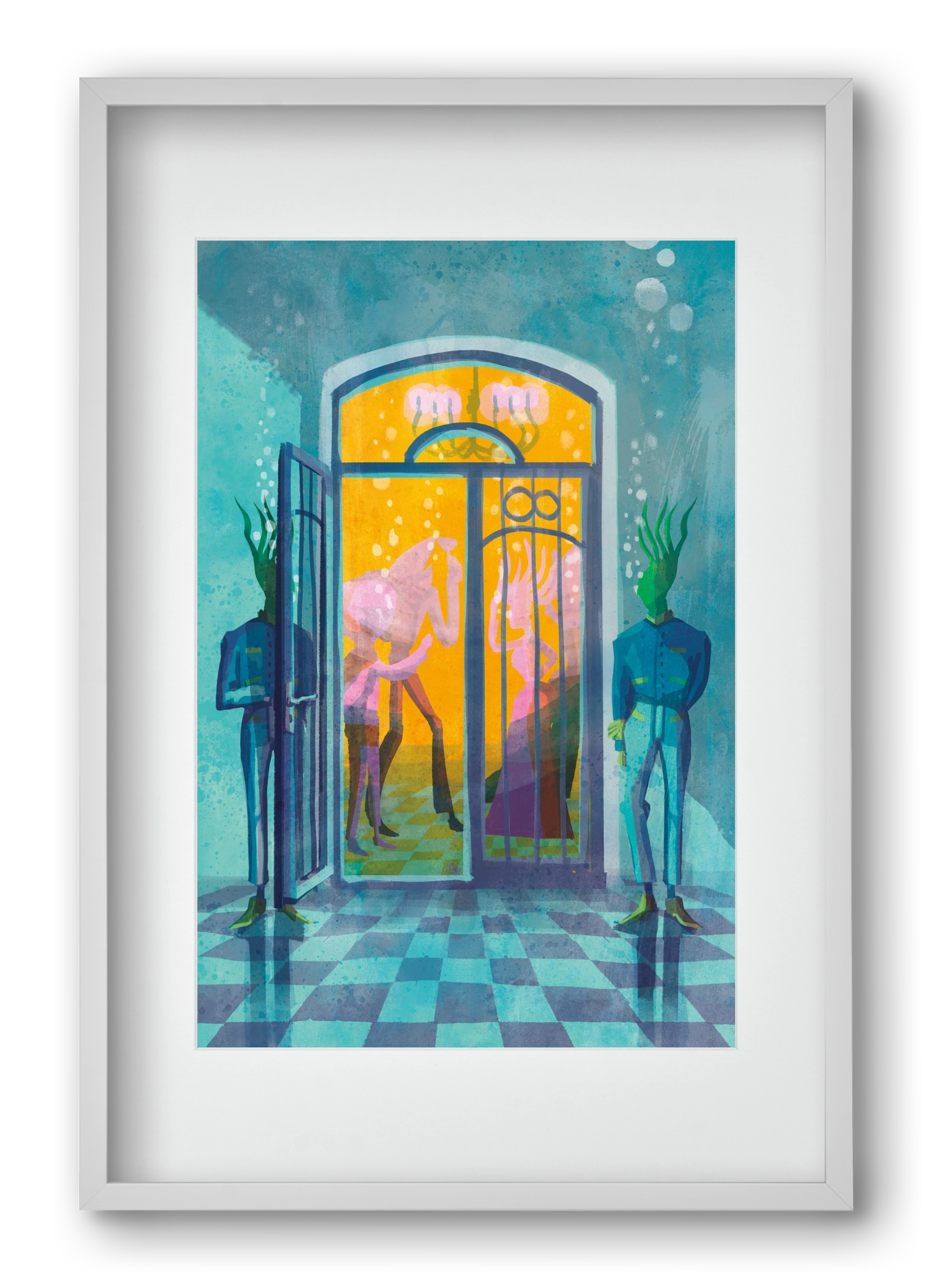 Door guards, 40x60 cm (30x45 cm), Fehér keret, paszpartuval