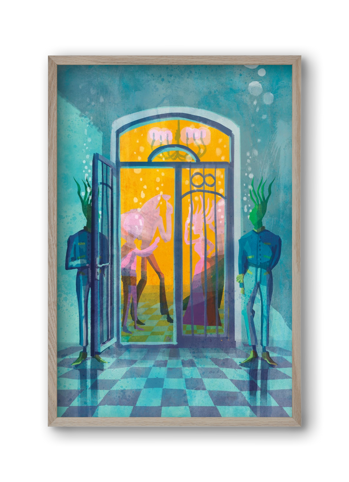 Door guards, 30x45 cm (30x45 cm), Tölgy keret