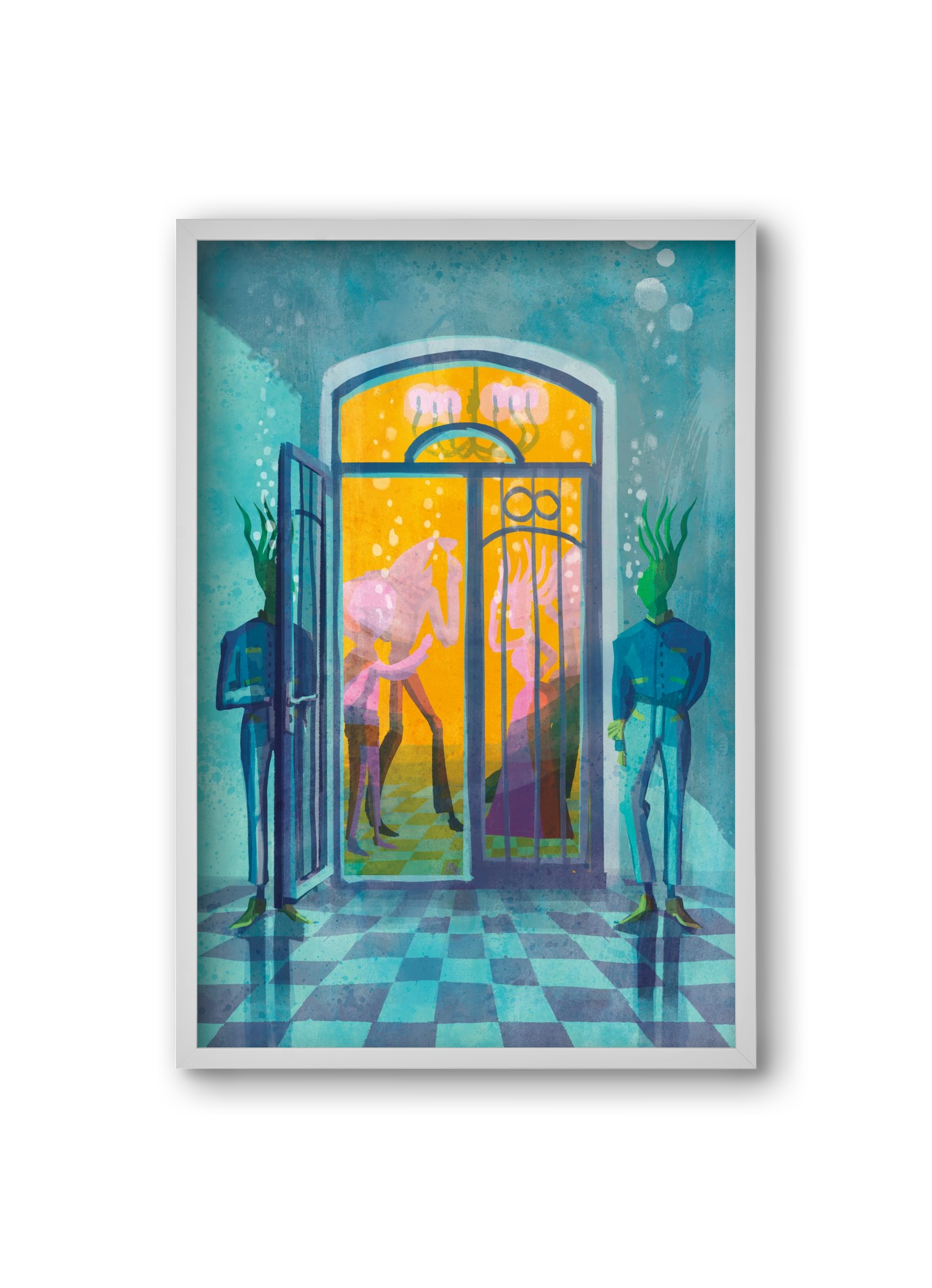 Door guards, 20x30 cm (20x30 cm), Fehér keret