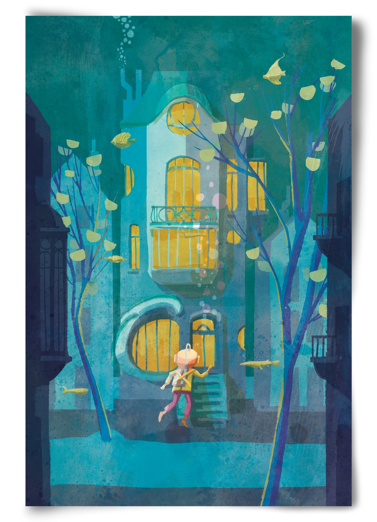 House under water, 60x90 cm, Keret nélkül