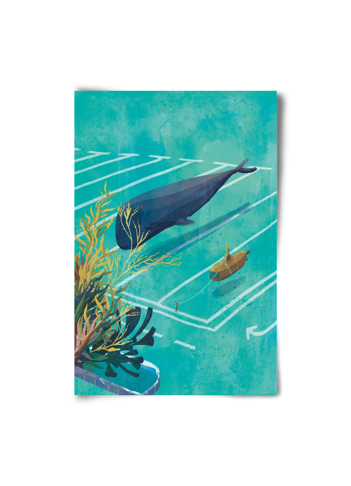Whale in the parking lot, 20x30 cm, Keret nélkül