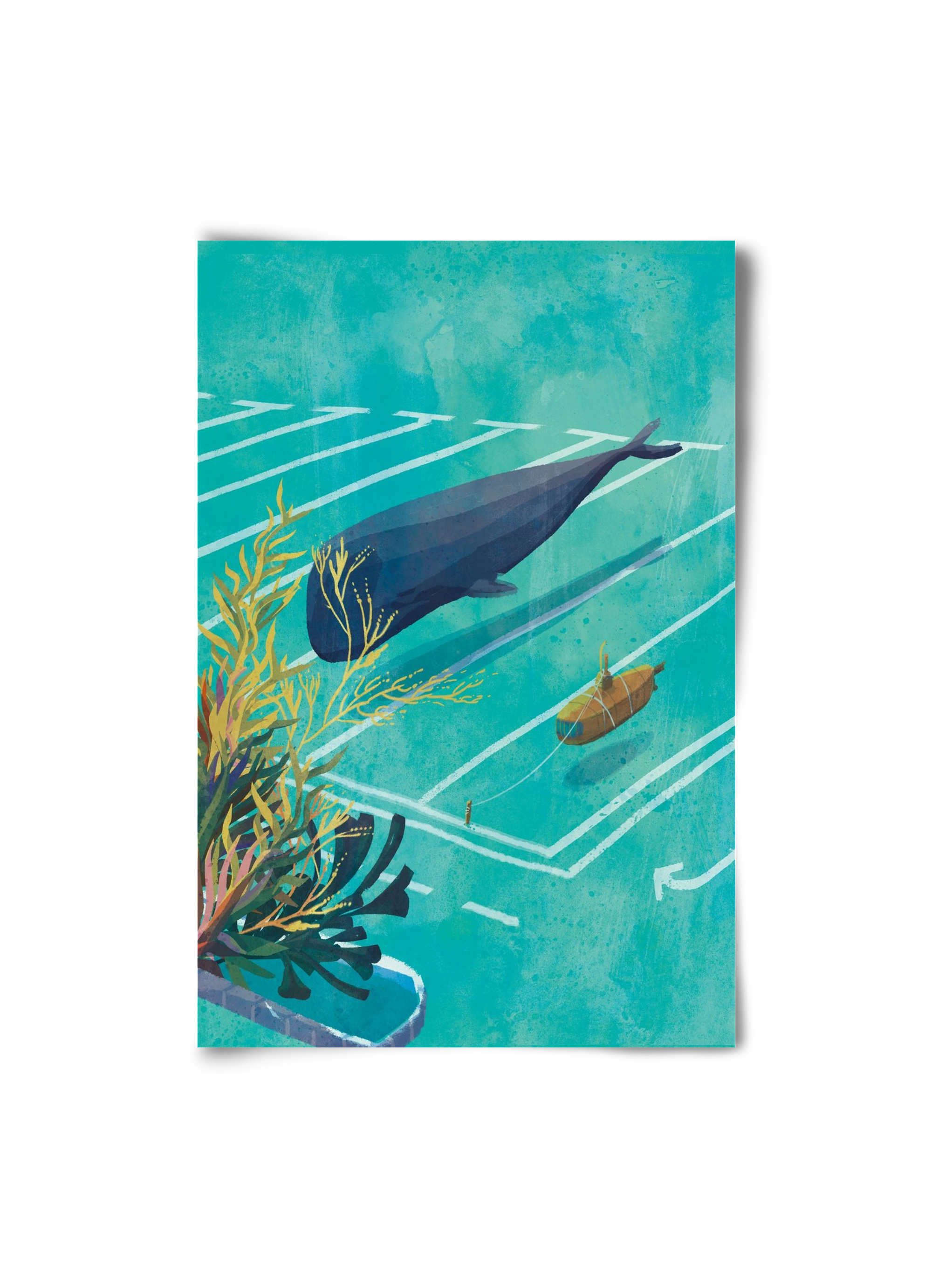 Whale in the parking lot, 20x30 cm, Keret nélkül