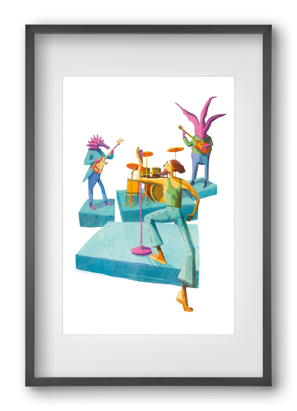 Underwater Orchestra, 40x60 cm (30x45 cm), Fekete keret, paszpartuval