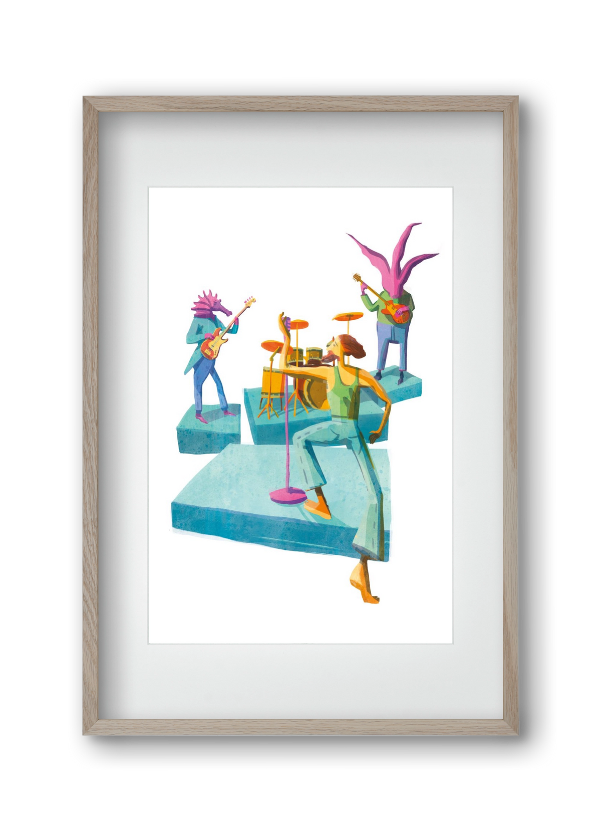 Underwater Orchestra, 30x45 cm (20x30 cm), Tölgy keret, paszpartuval