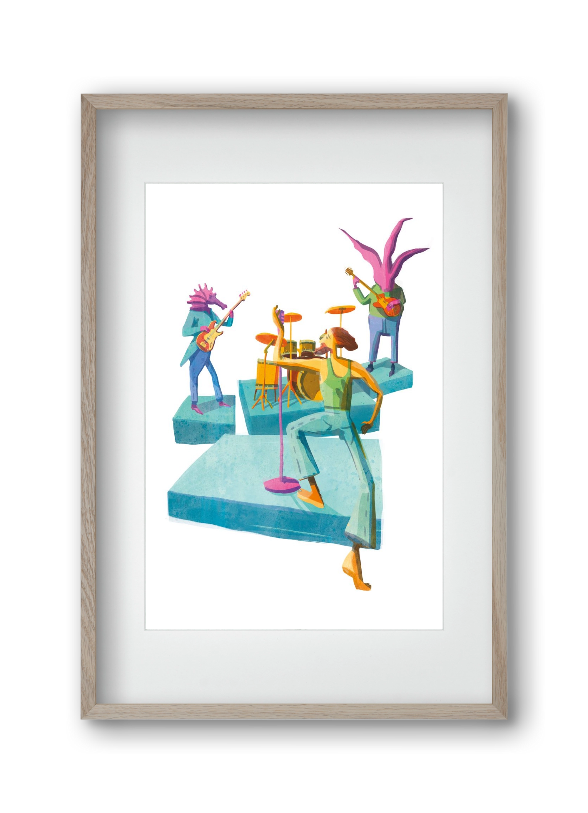 Underwater Orchestra, 30x45 cm (20x30 cm), Tölgy keret, paszpartuval