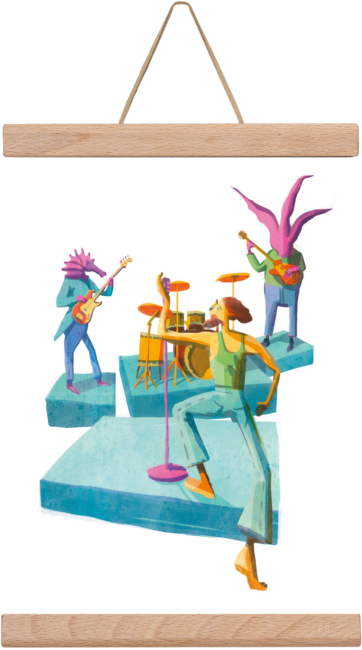 Underwater Orchestra, 20x30 cm (20x30 cm), Tölgy akasztó