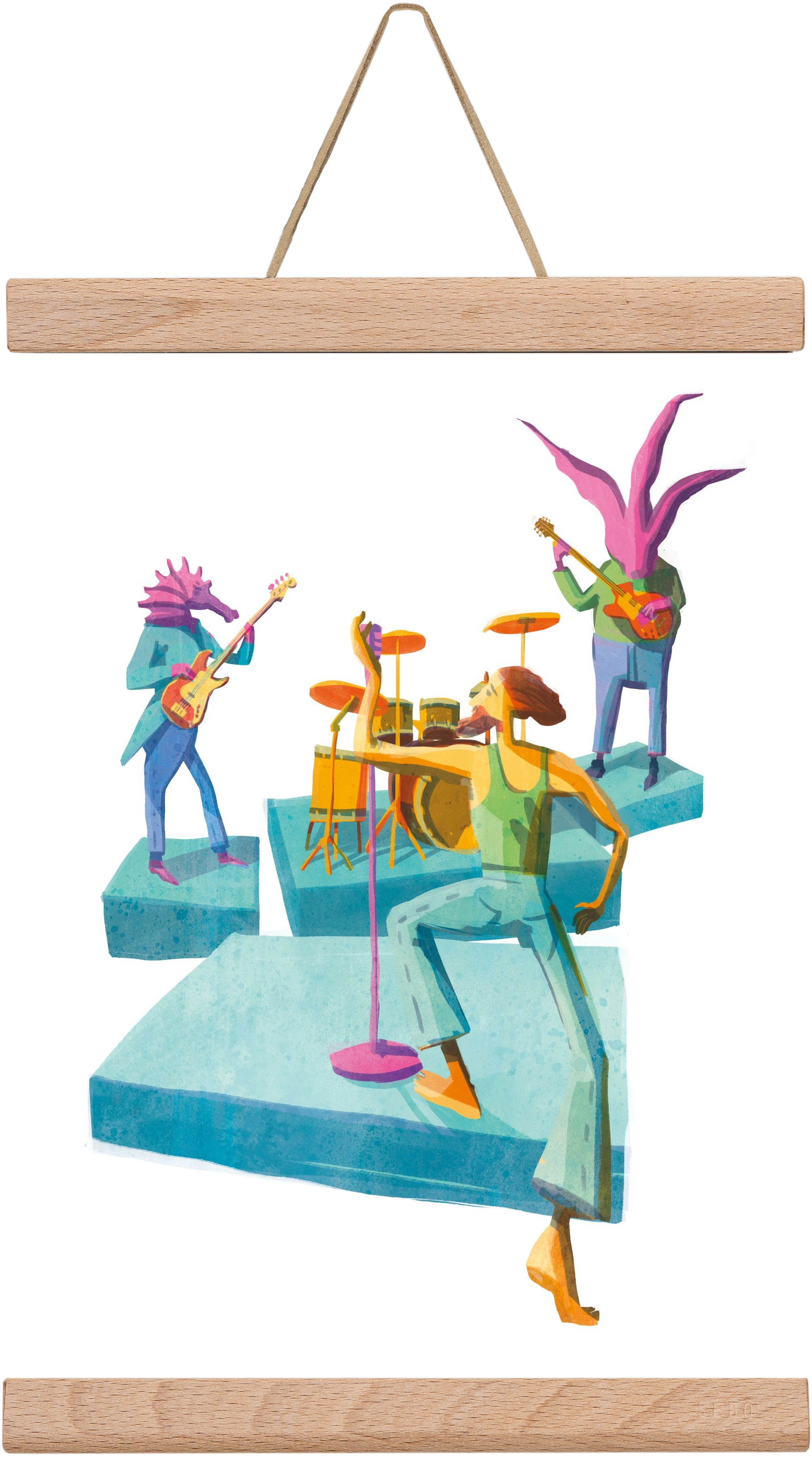 Underwater Orchestra, 20x30 cm (20x30 cm), Tölgy akasztó