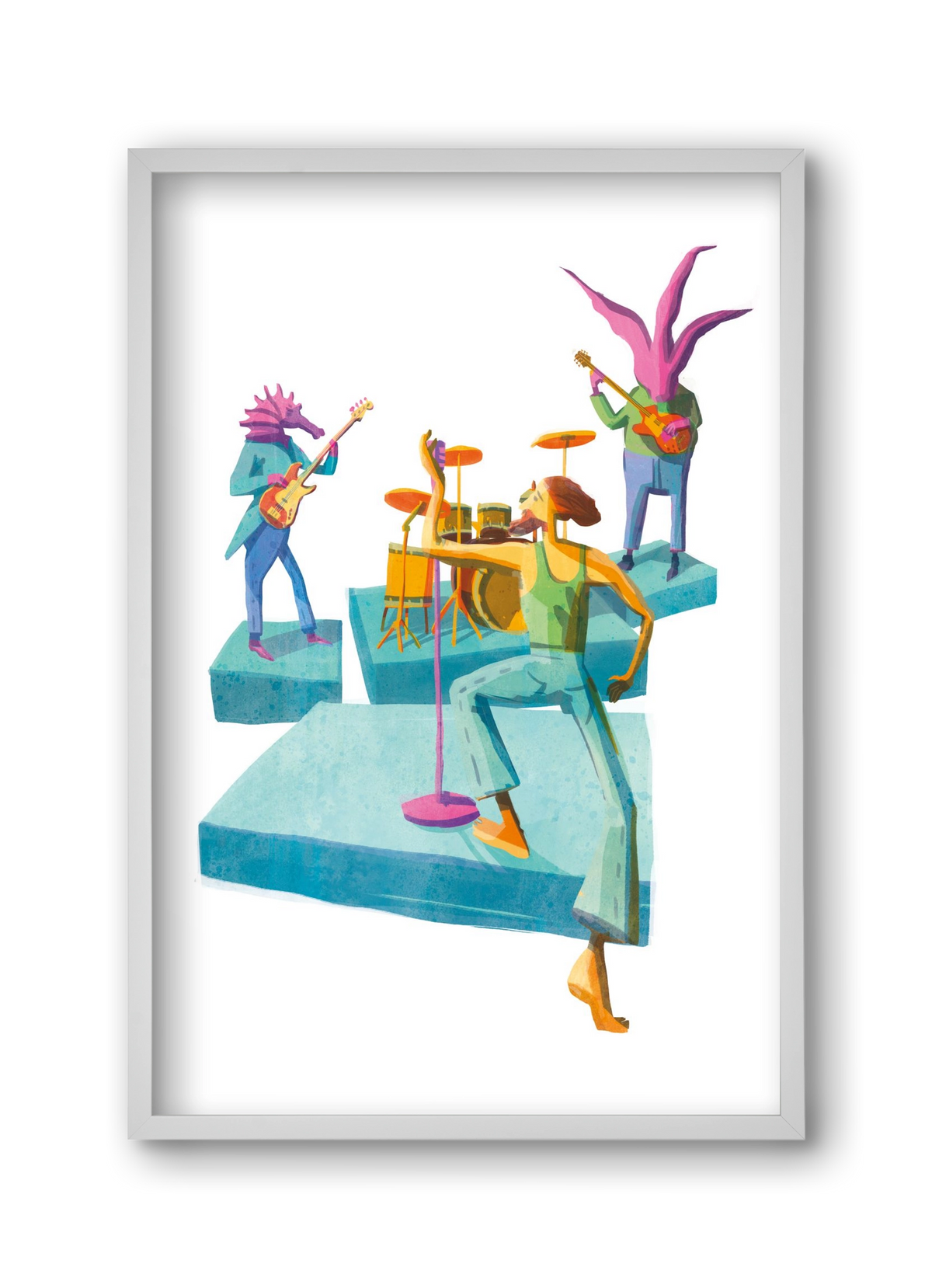 Underwater Orchestra, 30x45 cm (30x45 cm), Fehér keret