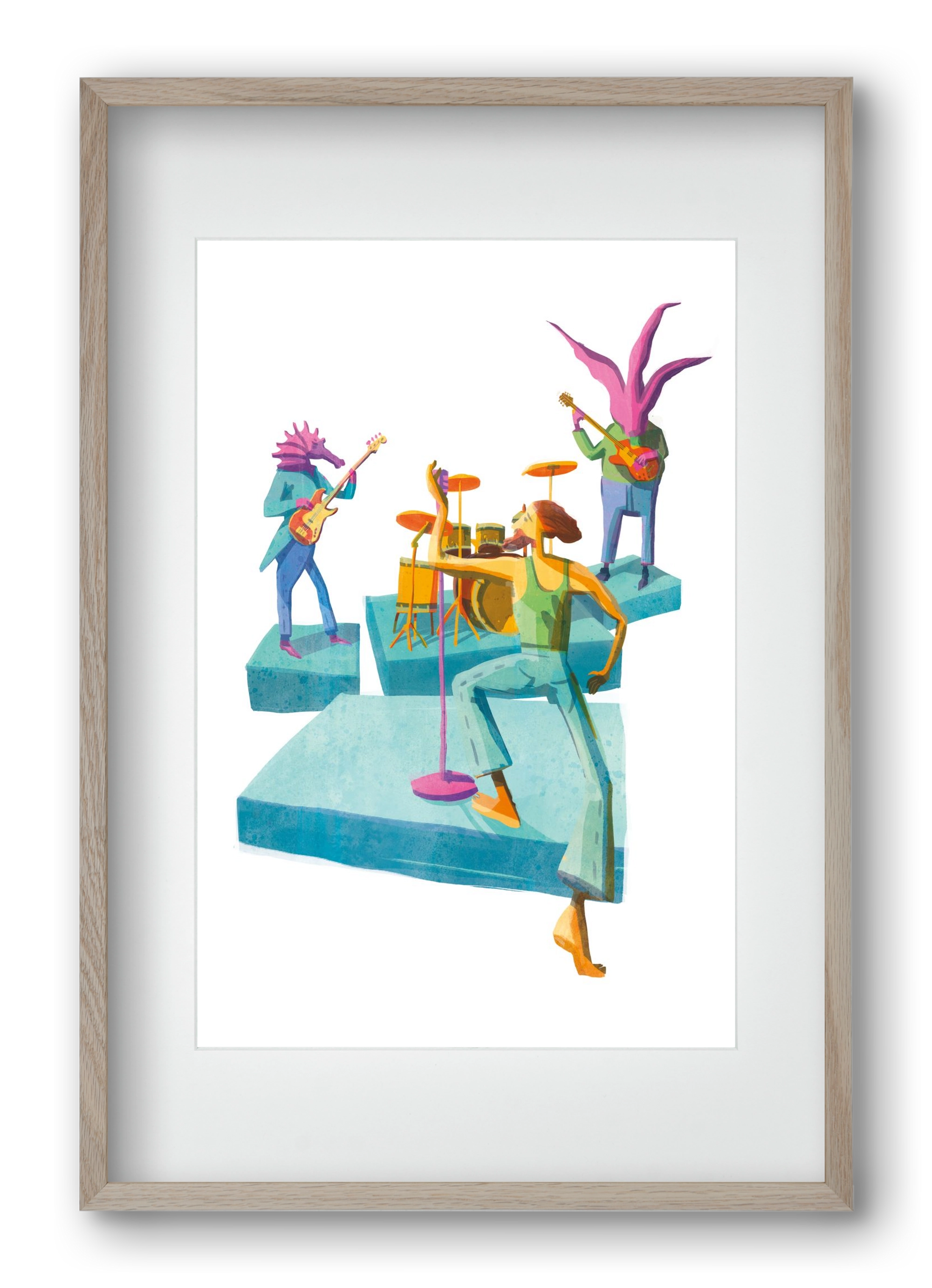 Underwater Orchestra, 40x60 cm (30x45 cm), Tölgy keret, paszpartuval