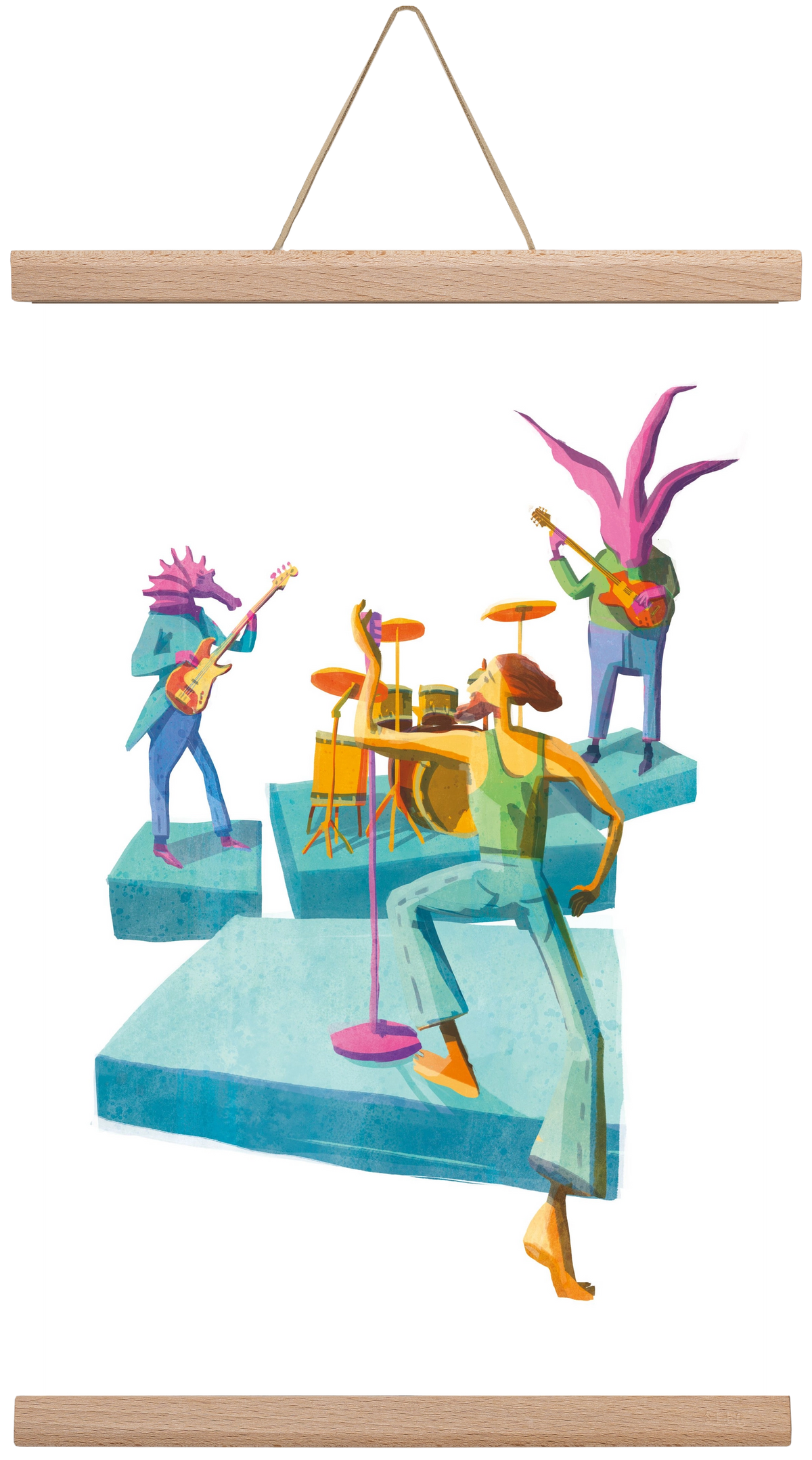 Underwater Orchestra, 30x45 cm (30x45 cm), Tölgy akasztó