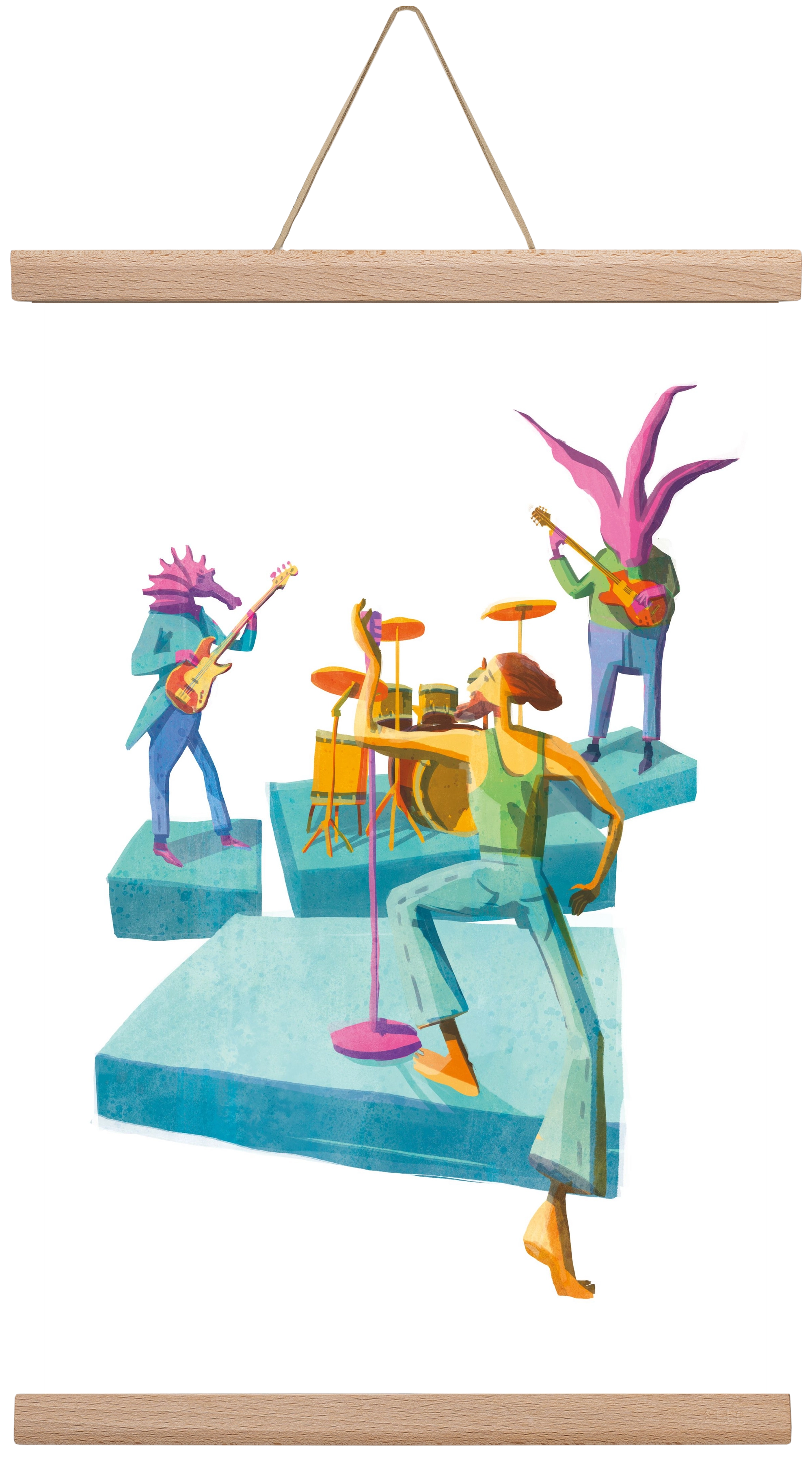 Underwater Orchestra, 30x45 cm (30x45 cm), Tölgy akasztó