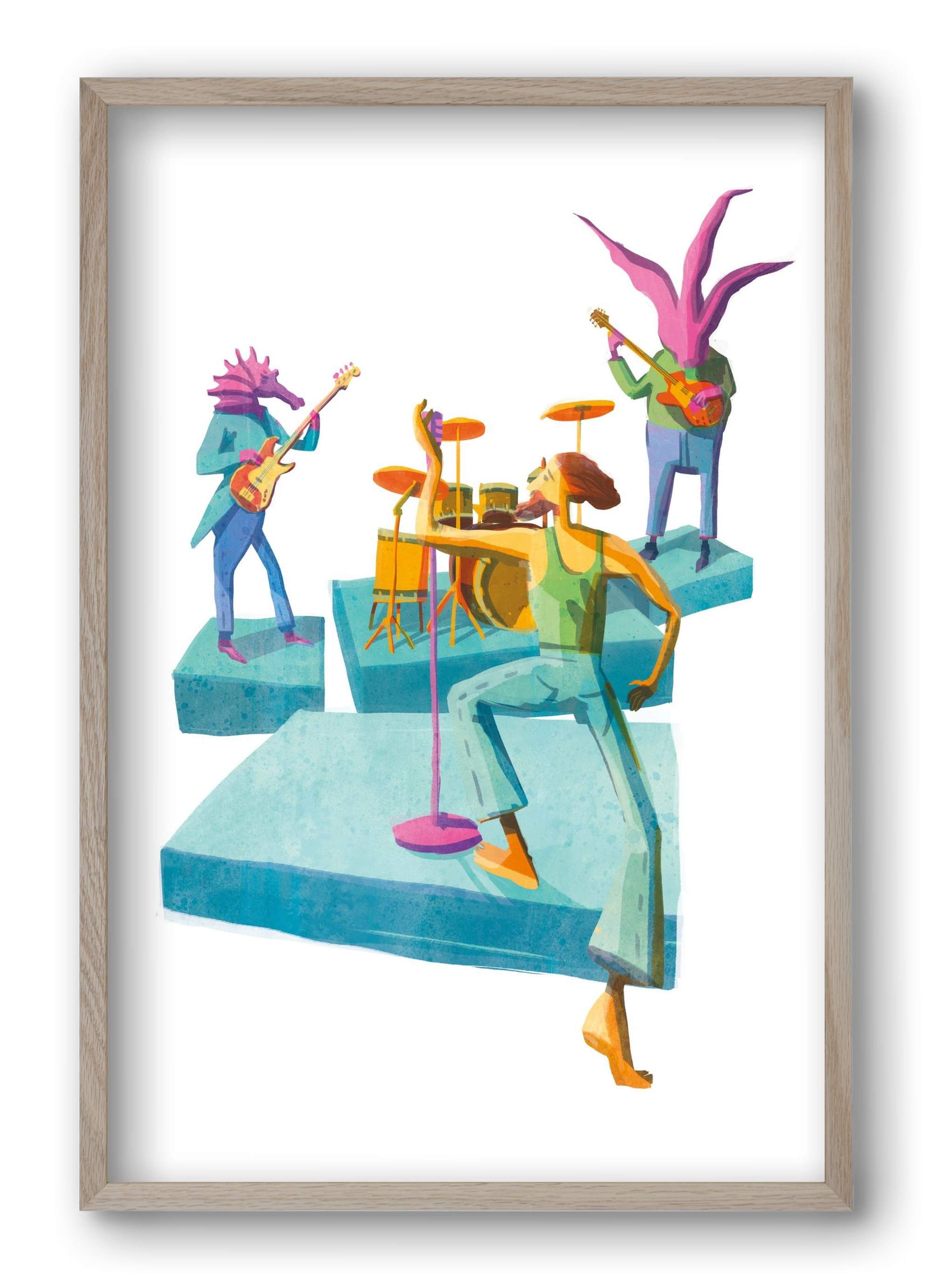 Underwater Orchestra, 40x60 cm (40x60 cm), Tölgy keret