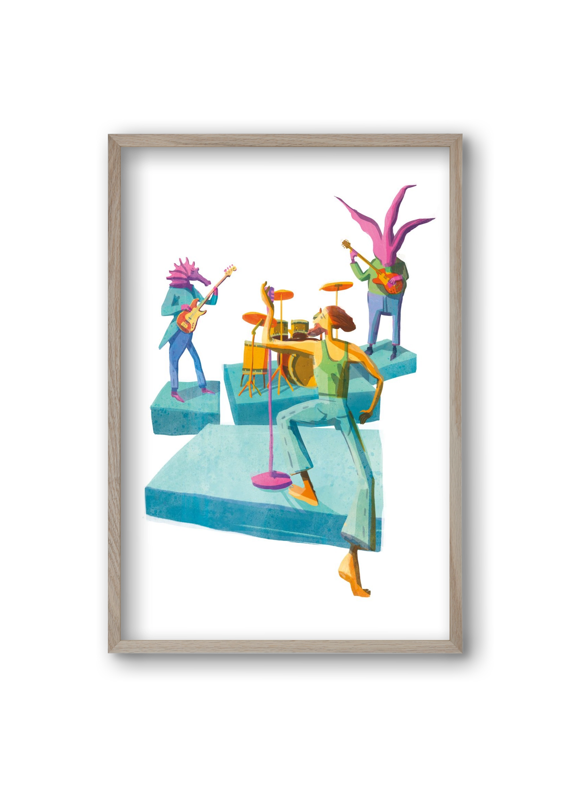 Underwater Orchestra, 20x30 cm (20x30 cm), Tölgy keret