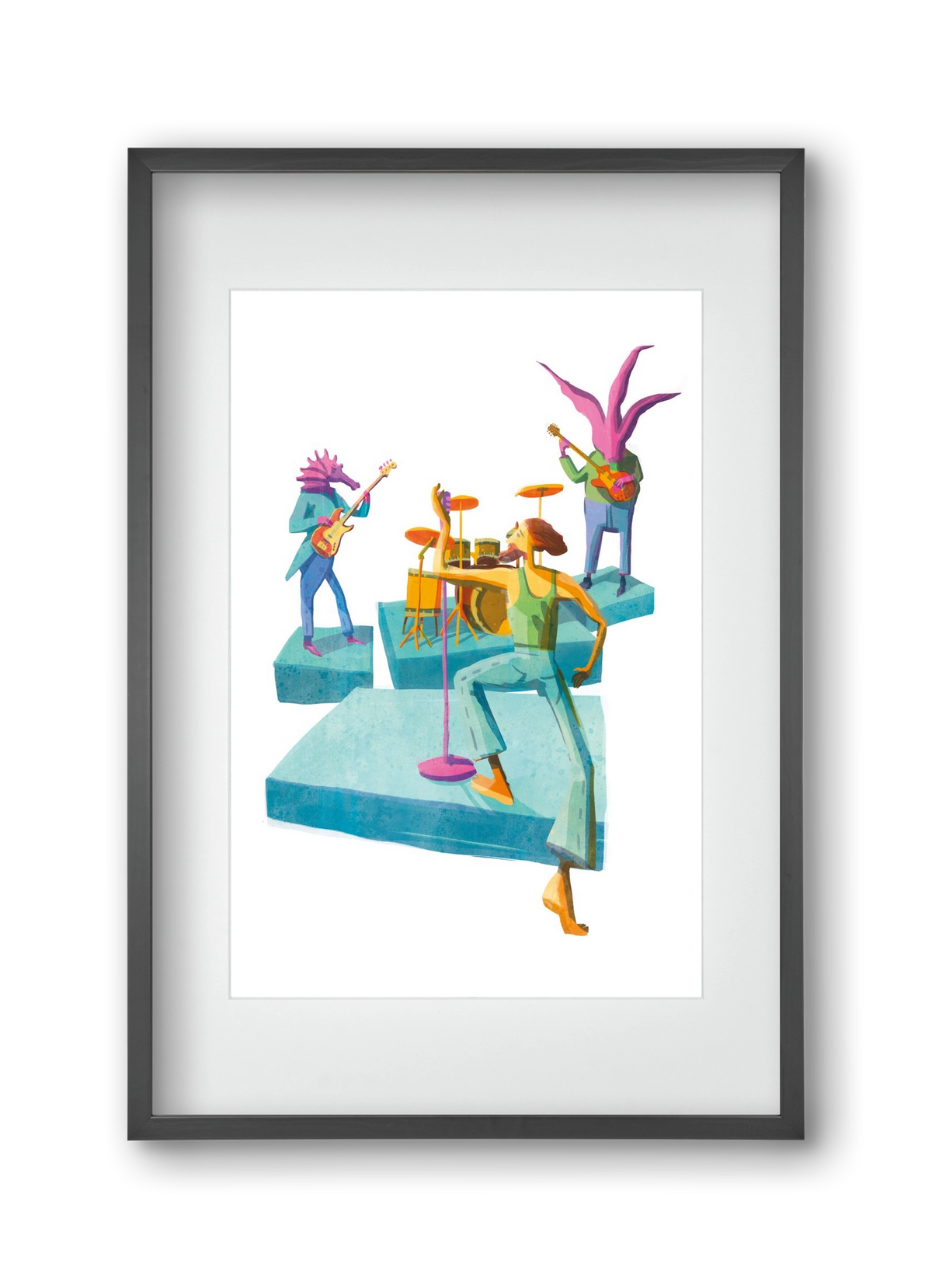 Underwater Orchestra, 30x45 cm (20x30 cm), Fekete keret, paszpartuval