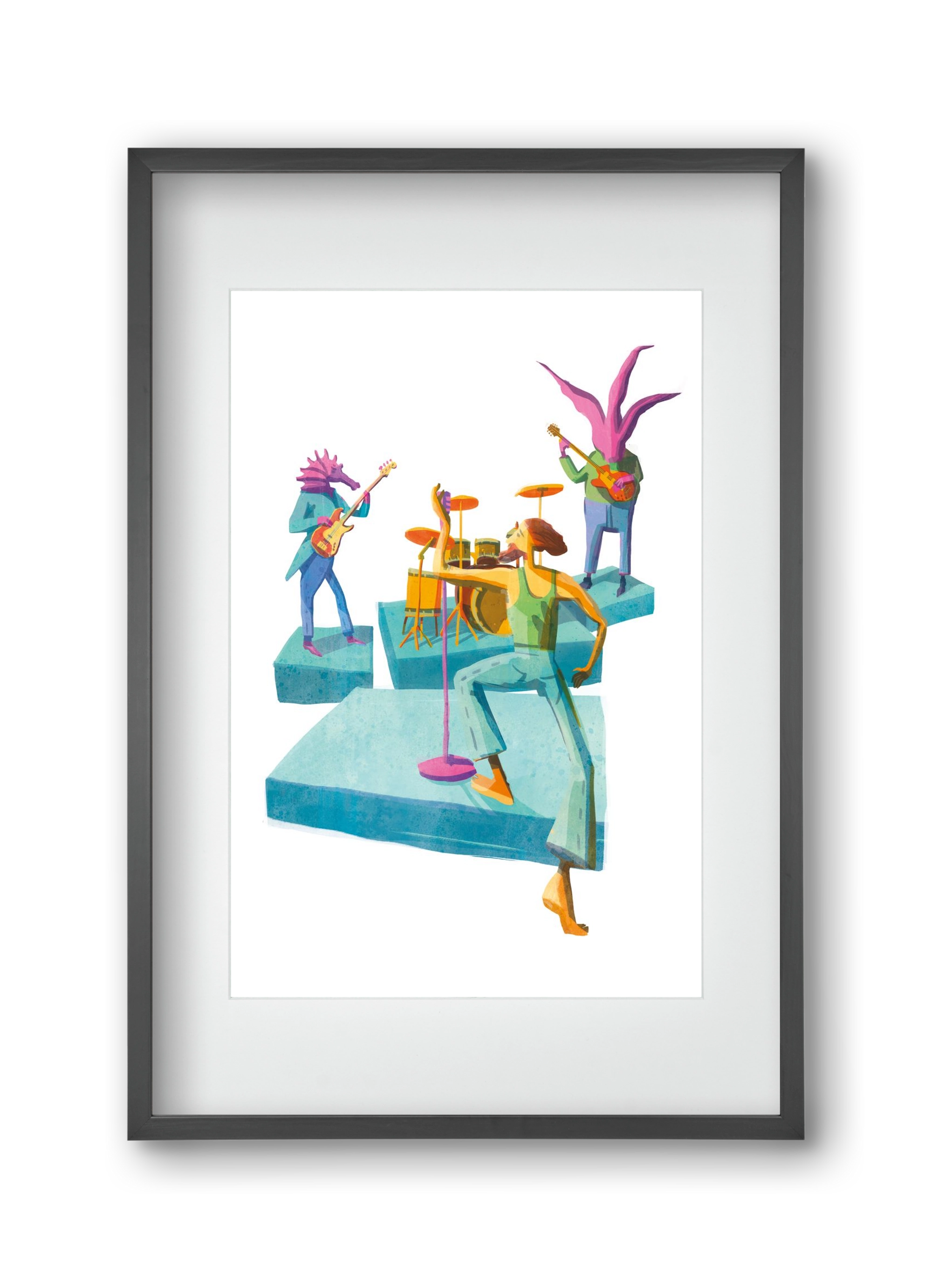 Underwater Orchestra, 30x45 cm (20x30 cm), Fekete keret, paszpartuval